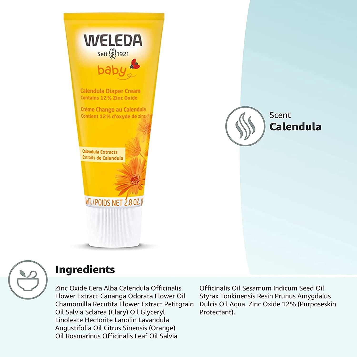 Weleda Baby - Calendula Diaper Rash Cream, Free & Fast Shipping, Certified German Wholesaler, Safest and Healthiest Formula