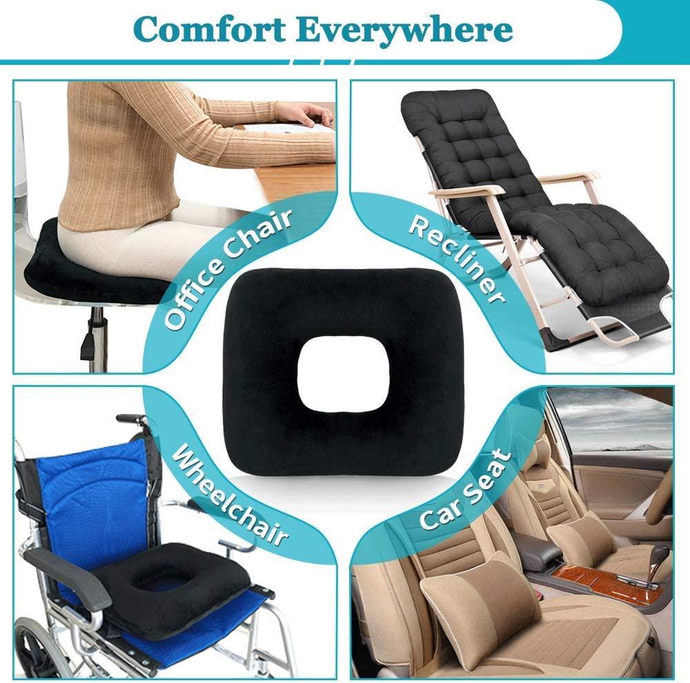  Pressure Relief Seat Cushion, Office Chair Cushion for Butt for Pressure  Relief, Butt Cushion for Car for Tailbone Pain,Back Pain Relief,A-Blue :  Office Products