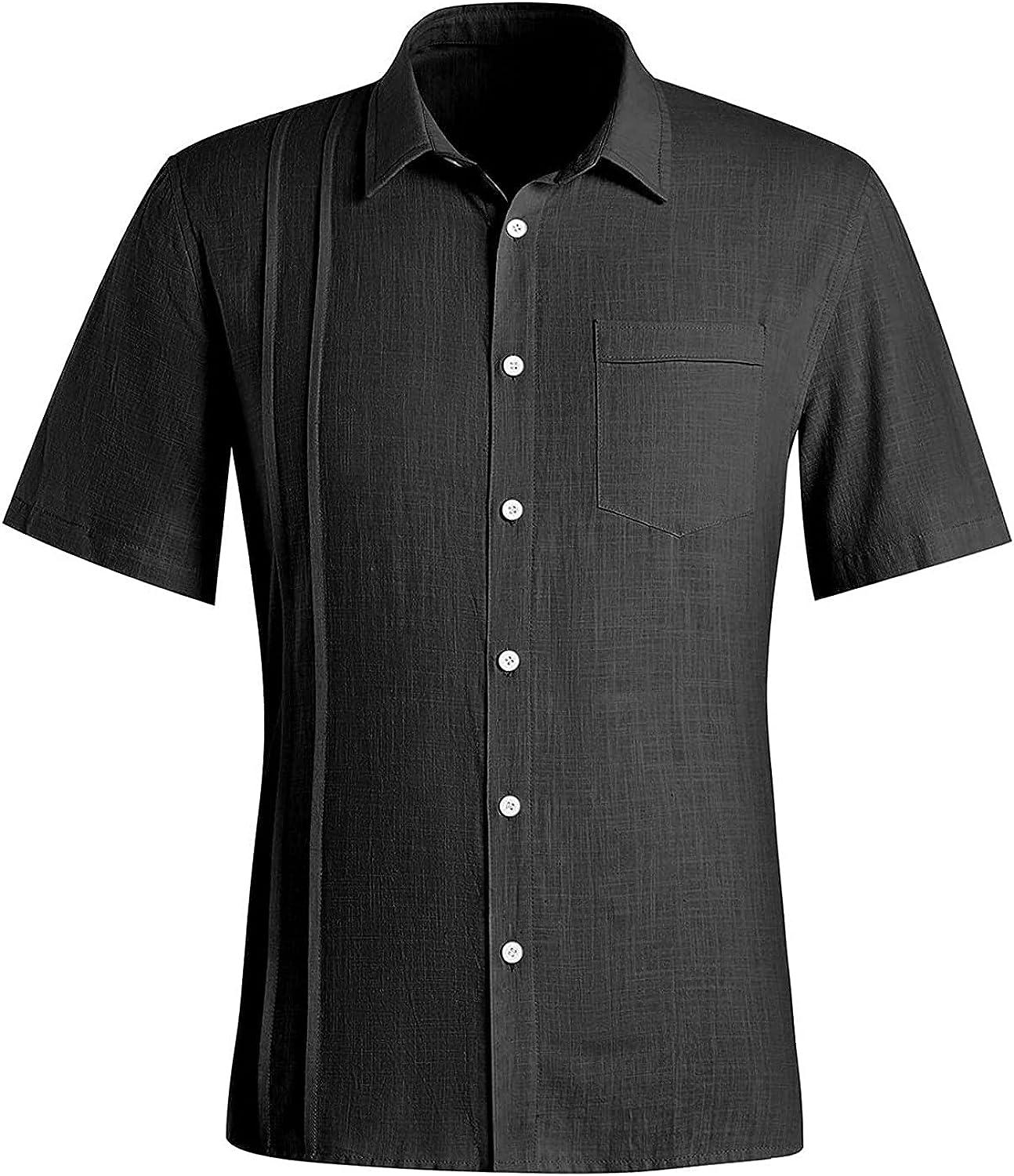 Best Deal for Button Down Shirts Casual Cotton Linen Short Sleeve Blouse