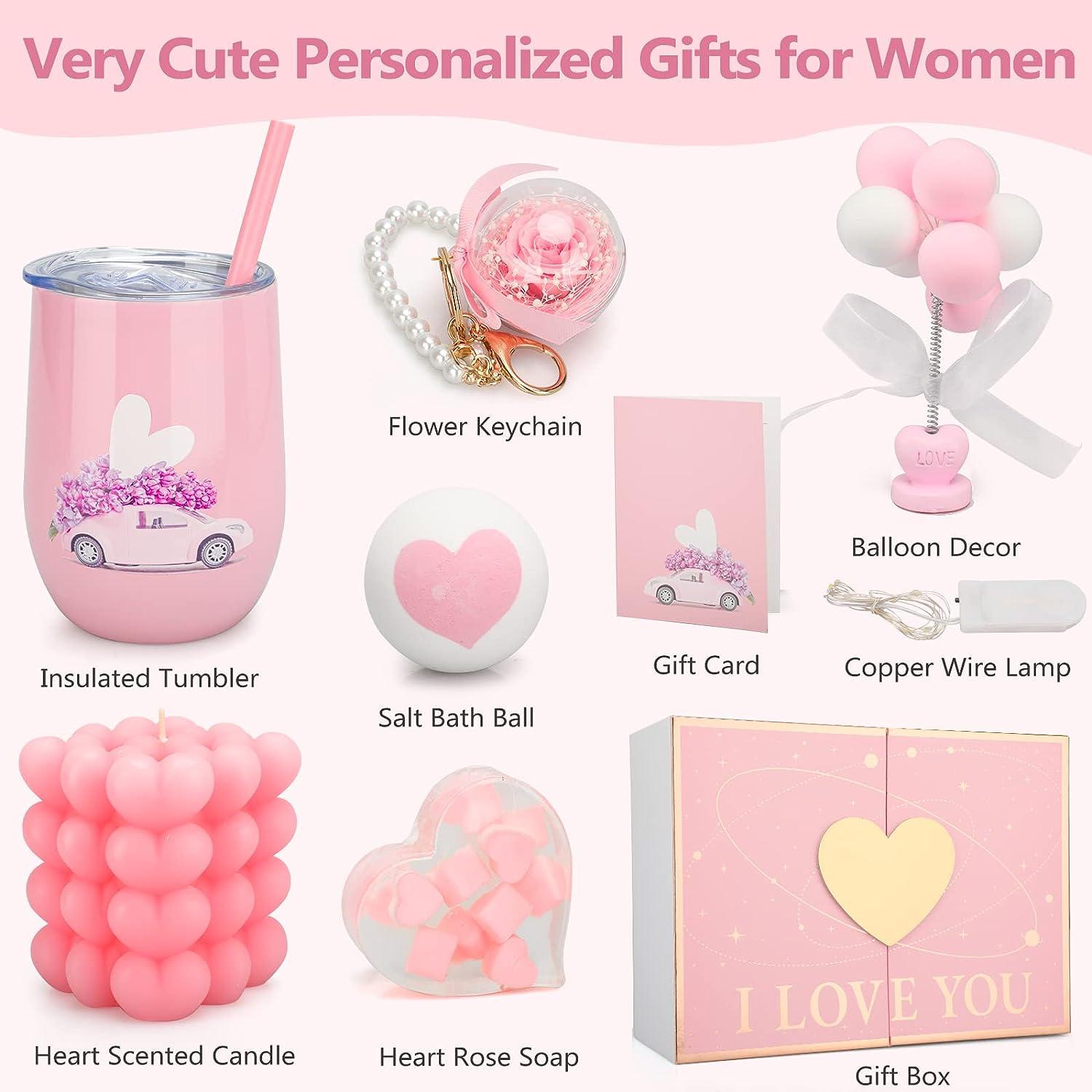 Birthday Gifts for Girlfriend Cute Couple Gifts for Girlfriends - I Love  You - Romantic Gifts for Her Unique Gift Basket for Women Mom Sister  Friends Love You Gifts for Mom from Daughter