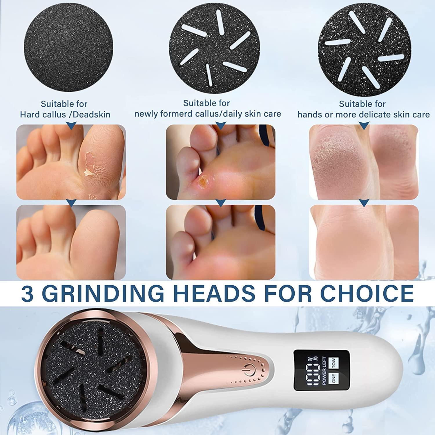 Hoxida Electric Callus Remover for Feet (with Dander Vacuum Cleaner),  Quartz, Rechargeable Foot Pedicure Tools Foot File, Professional Foot Care  Kit