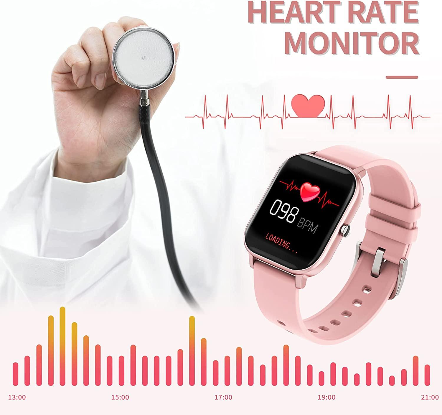 BrilliantHouse Fitness Tracker with Heart Rate Blood Pressure Blood Oxygen  Sleep Monitor Activity Tracker Health Tracker Smart Watch Pedometer for