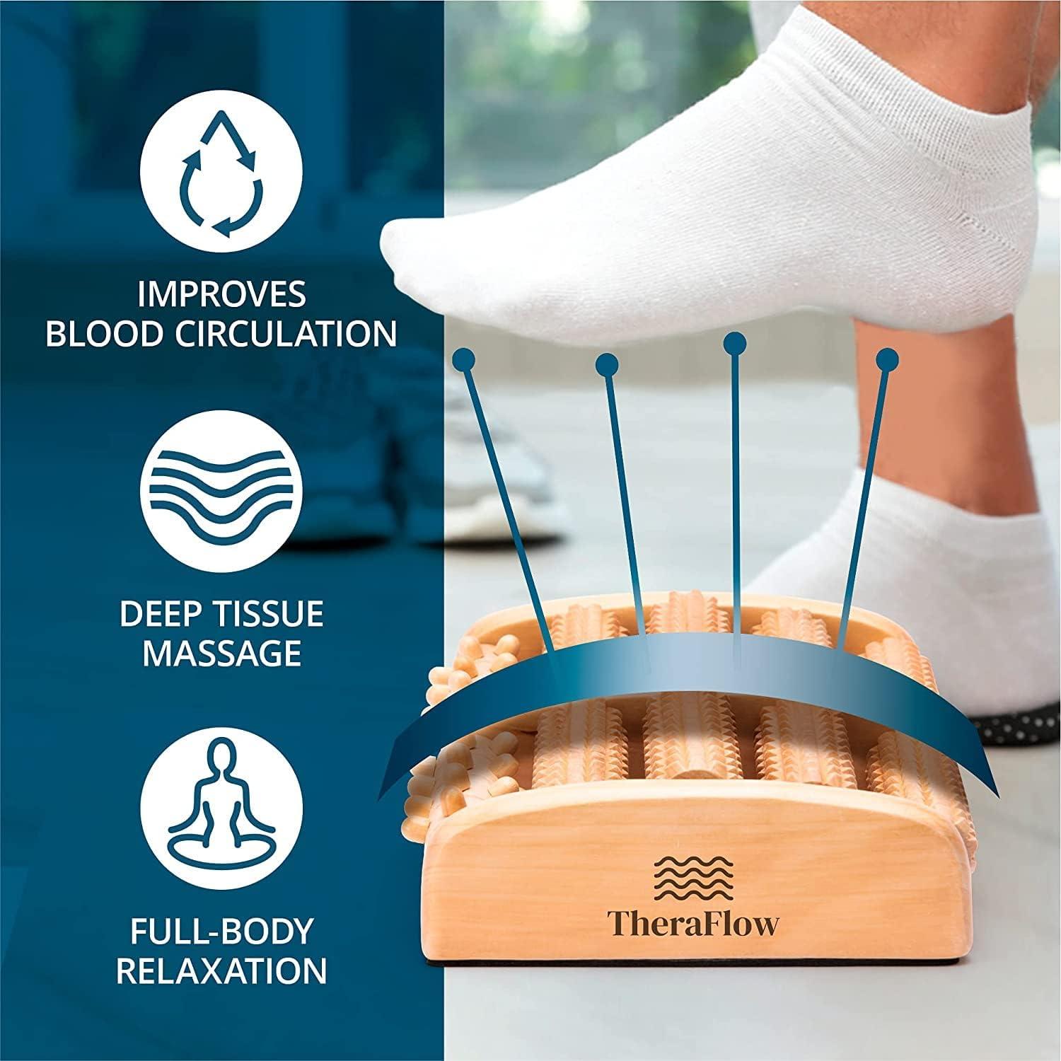 Buy MOSTSHOP Wooden Hand and Foot Massager Roller Body Stress Acupressure  Acupuncture Foot Massage Online at Best Prices in India - JioMart.