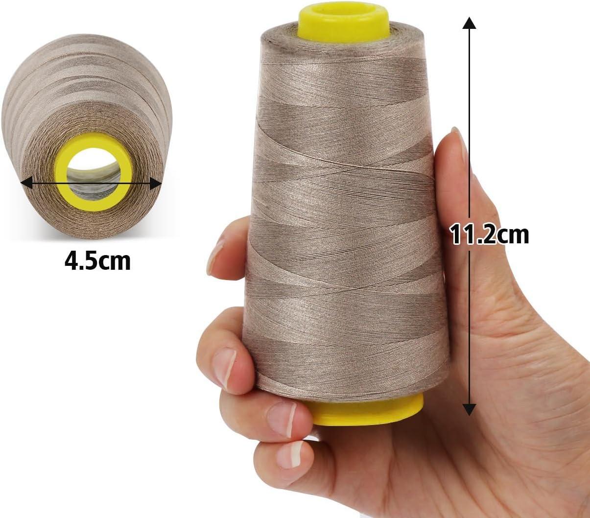 32 COLORS 4000 Yards Sewing Thread Serger Sewing Machine Thread Polyester  Thread Spools Overlock Cone Thread for All Purpose Quilting Thread 