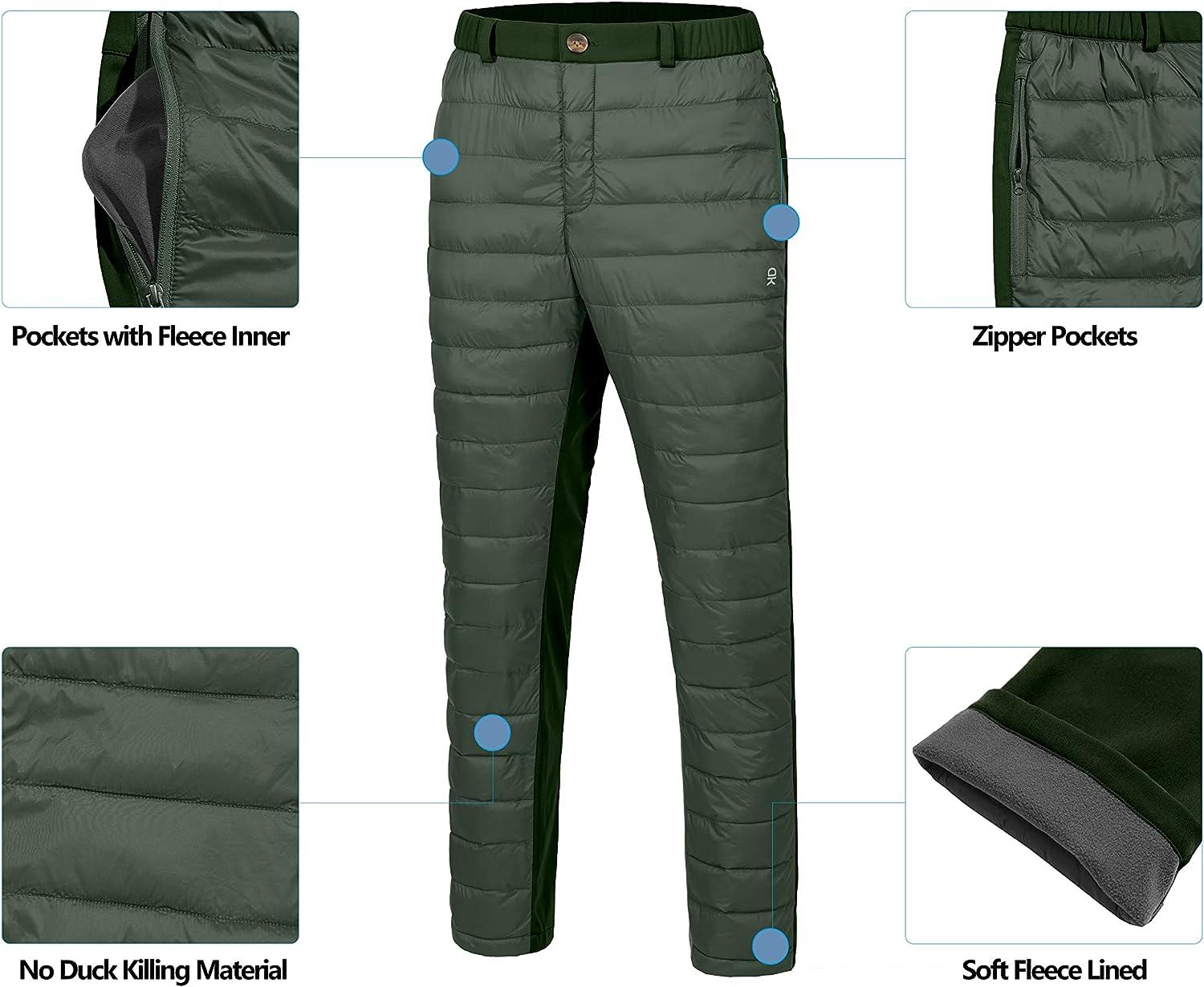 Little Donkey Andy Men's Lightweight Puffy Pants Puffer Quilted