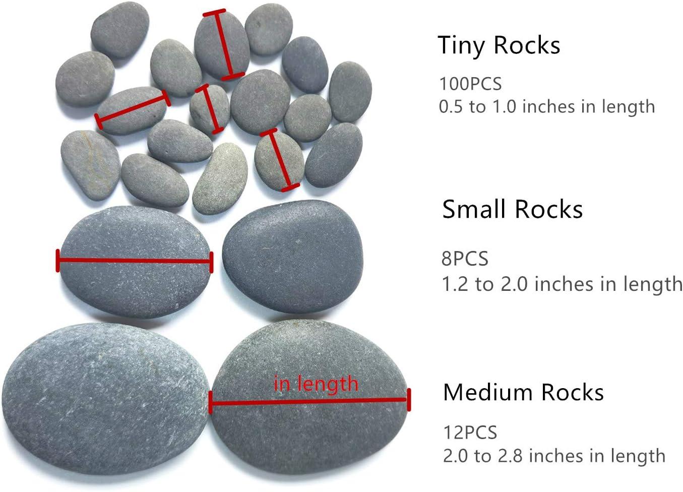 Lifetop 100 PCS Painting Rocks Bulk, Natural River DIY Rocks Flat & Smooth  Kindness Rocks for Arts, Crafts, Decoration, Small Rocks for