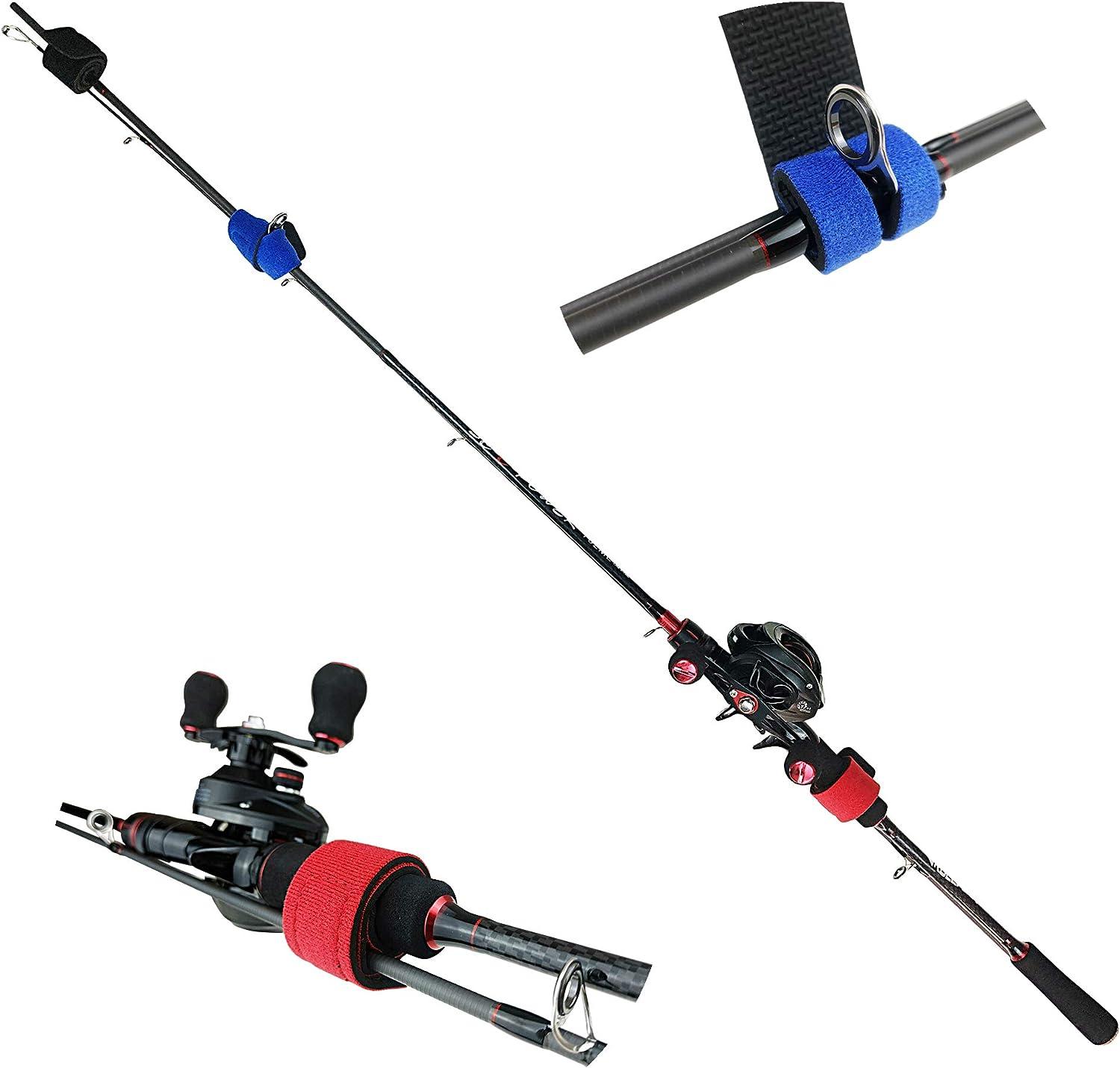 6 Pcs Fishing Rod Wrap Straps Stretchy Fishing Pole Belts Fishing