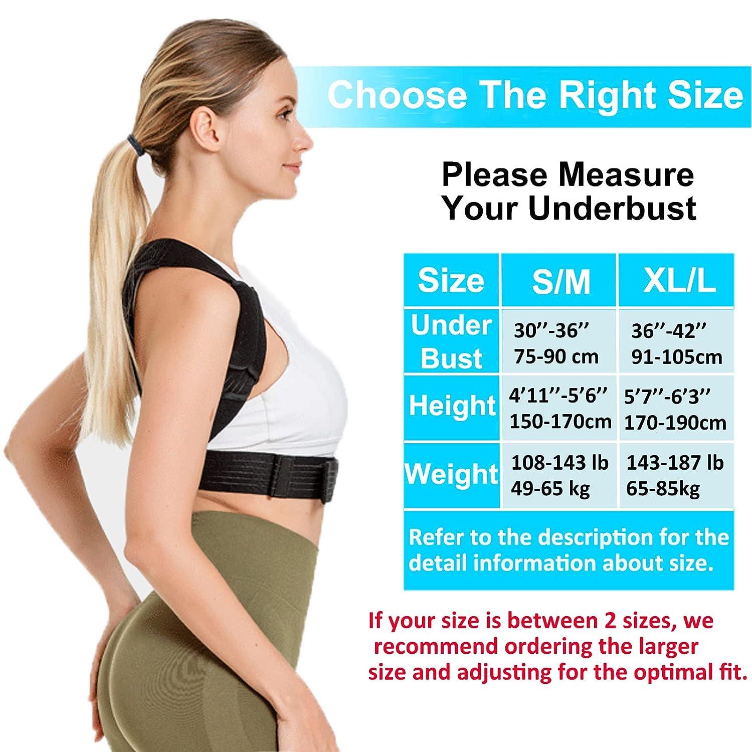 Posture Corrector for Women Adjustable Upper Back Brace for Kids Posture  Corrector Breathable Back Straightener Posture Trainer Providing Pain  Relief from Neck Shoulder Hunching (L/XL 36 -42 ) Large(36''-42'')