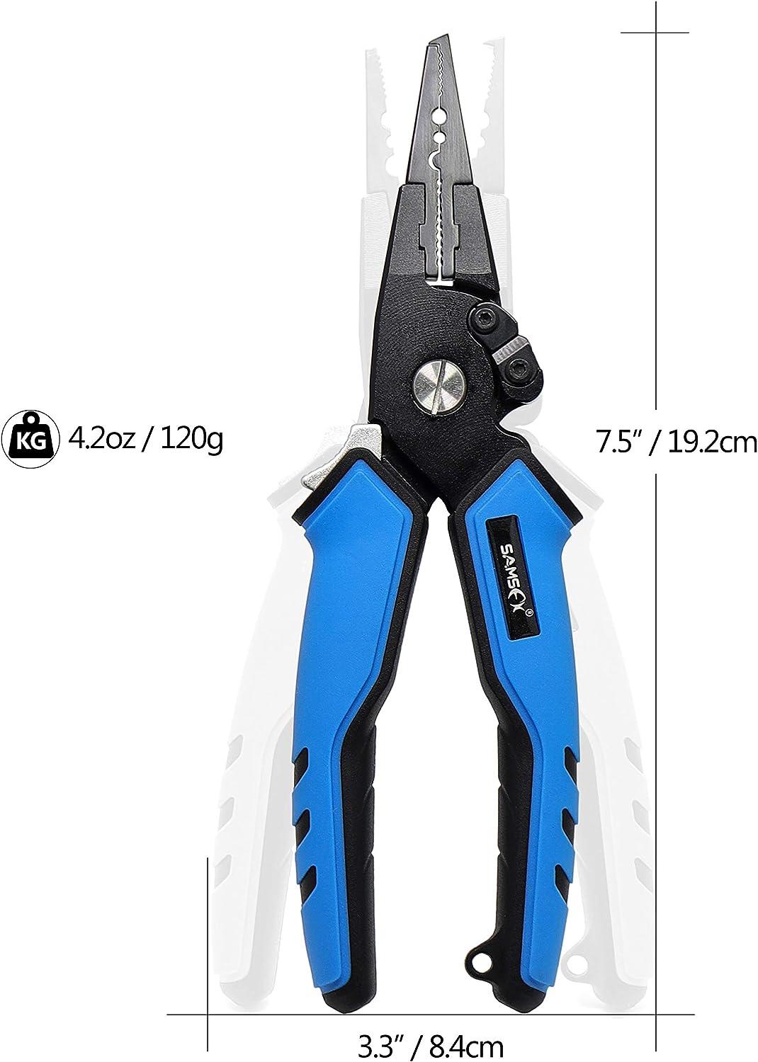 7” Fishing Pliers – Titanium Alloy Tool – Tungsten Carbide Cutters