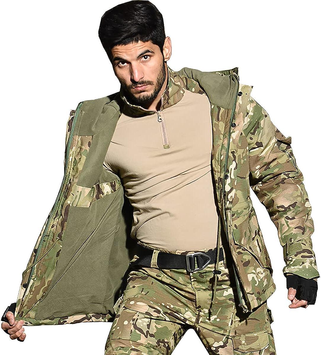 FREE SOLDIER Men's Outdoor Waterproof Soft Shell Hooded Military Tactical  Jacket : : Clothing, Shoes & Accessories