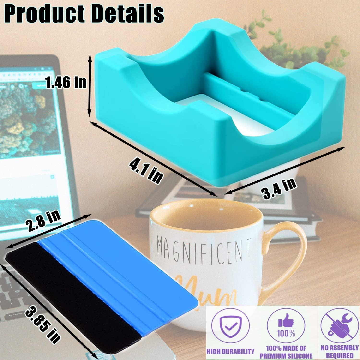 Mug Glass Cup Cradle Silicone Cup Holder With Builts-In Slot Tumbler Holder  For Crafts Decals Tumbler Stand Curvature Supports - AliExpress