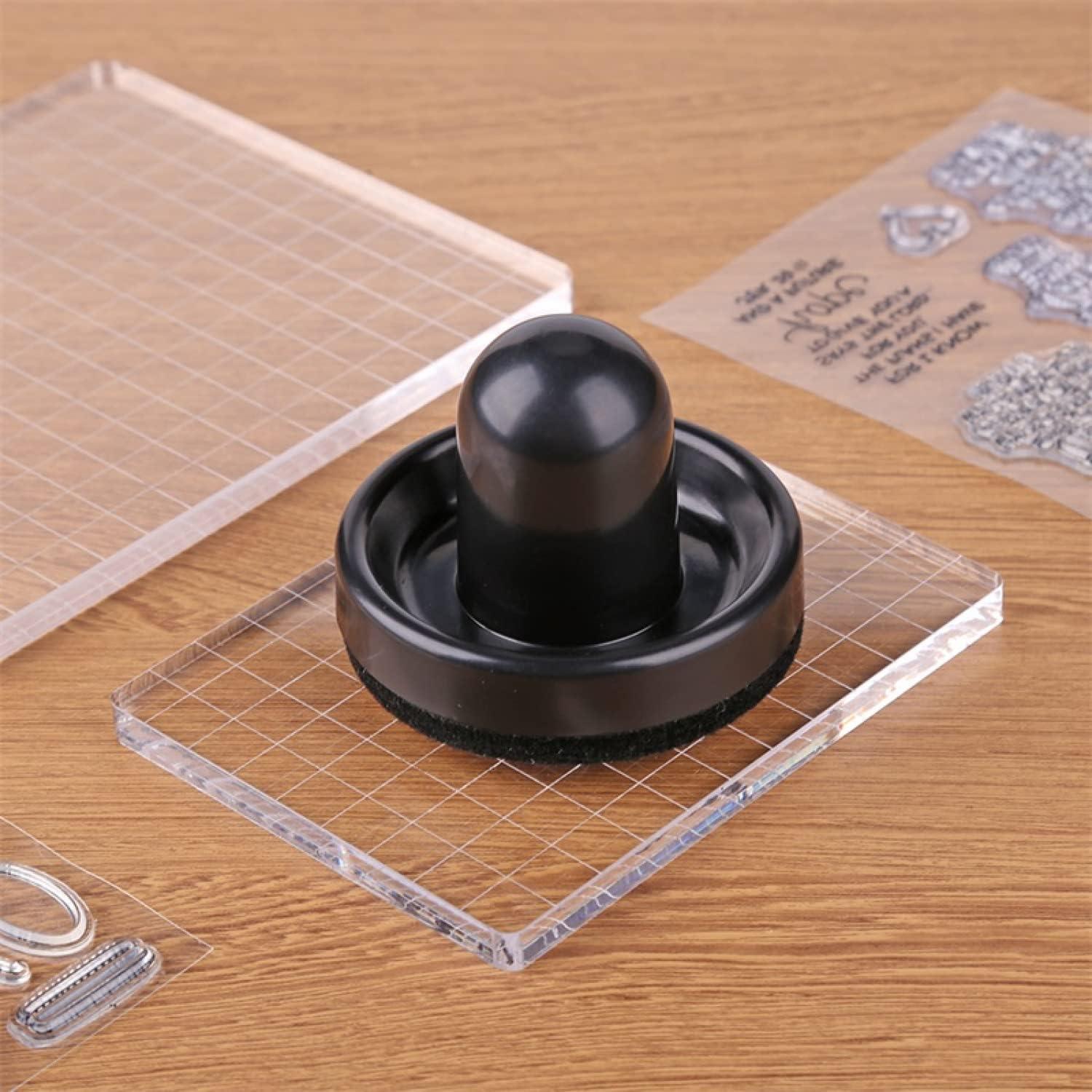 6PCS Stamping Foam,2 Pieces Stamp Blocks Acrylic Clear