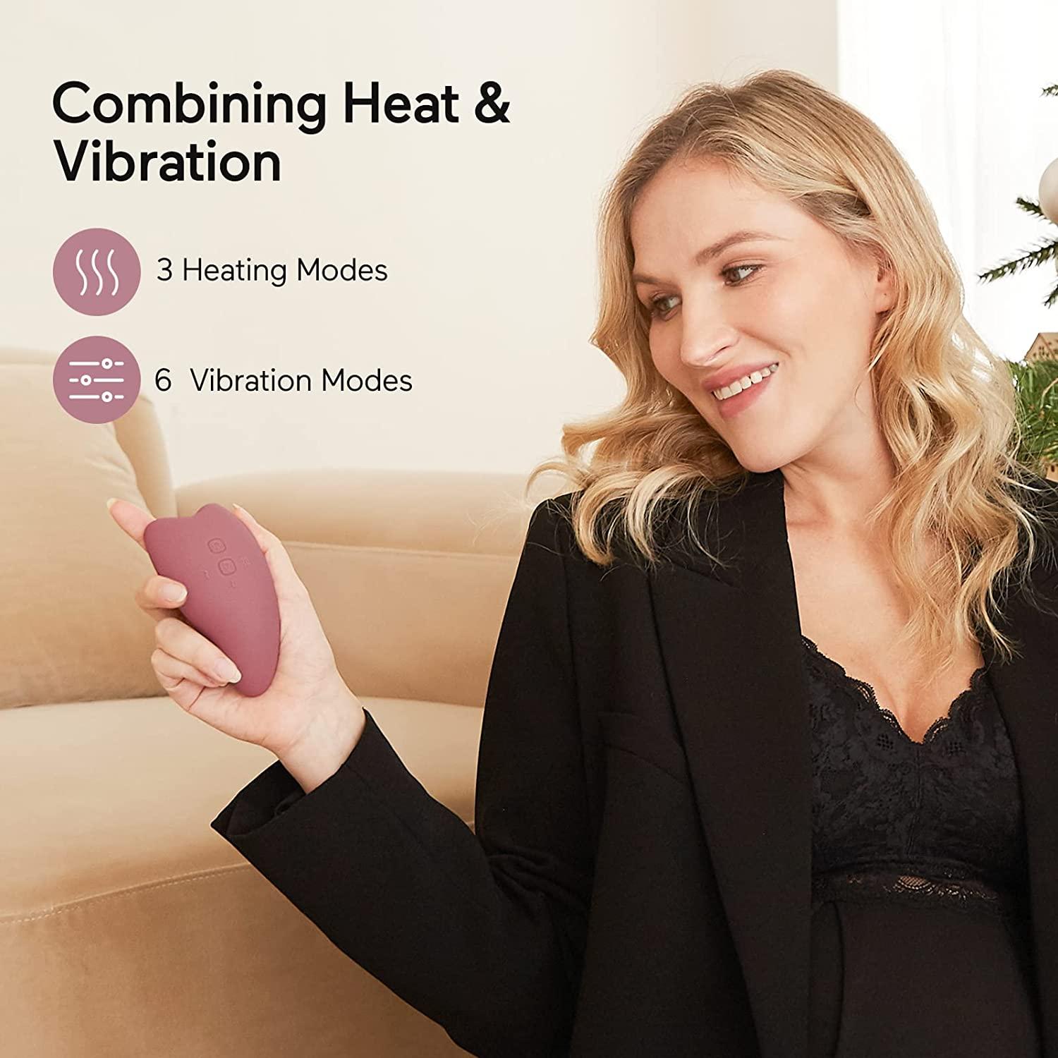 Warming Lactation Massager Waterproof Breast Massager for Breastfeeding 10  Vibration Mode and Heat Support for Clogged Ducts