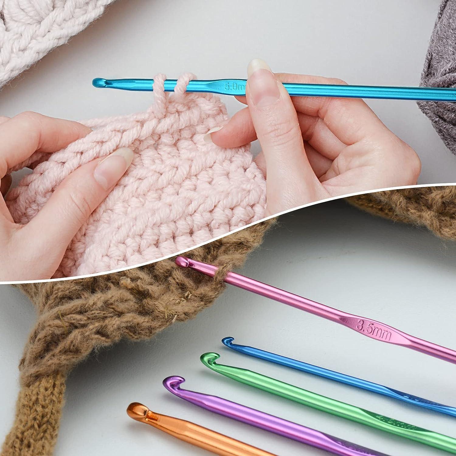 Crochet Kit Knitting Hooks Kit Set DIY Kids Craft Supplies Yarn