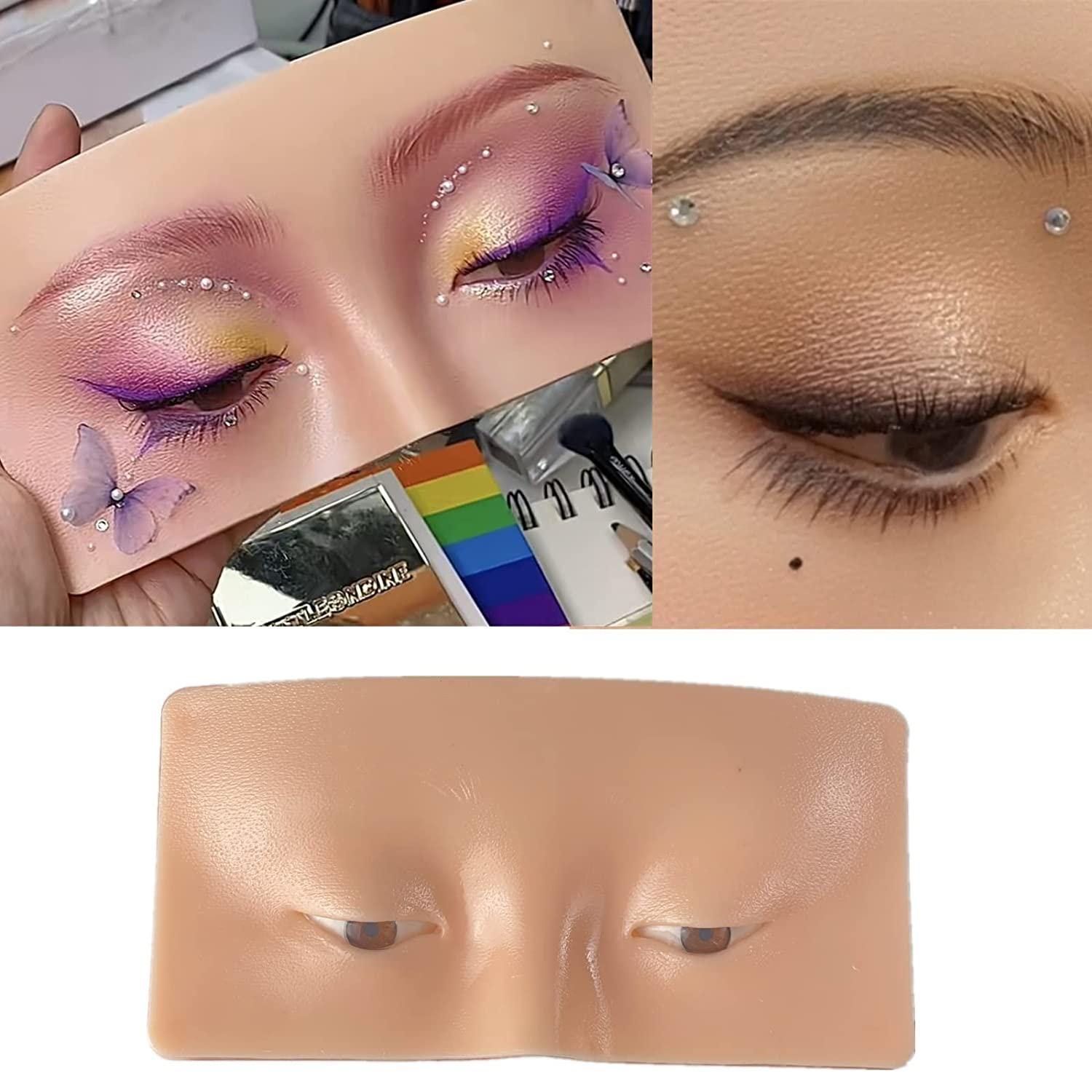 3D Makeup Practice Face, The Perfect Aid to Practicing Makeup, Silicone  Face Eye Makeup Practice Board for Professional Makeup Artists Students and  Beginners to practice eyesmakeup with 5 Piece Cosmet Yellow