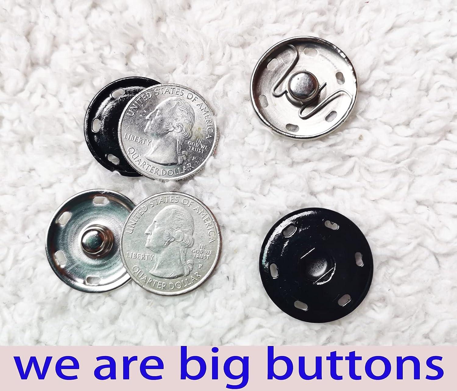 JOSDIOX Large Snaps for Sewing Big Sew on Snap Large Buttons 12