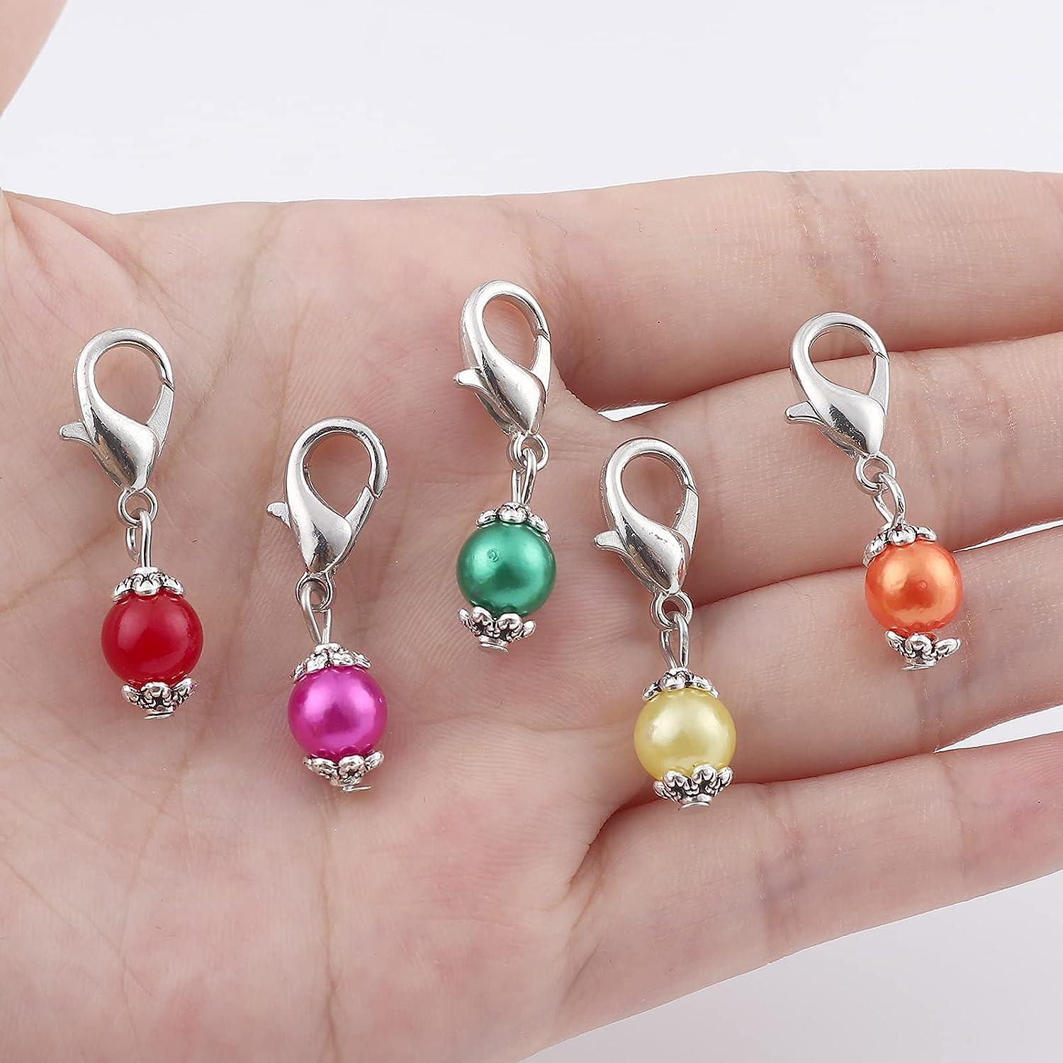  12Pcs Stitch Marker Charms for Knitting-Crochet Locking Stitch  Marker Clip on Charms for Crocheting Weaving Sewing Jewelry Making DIY  Craft(Colors Randomly Shipped)