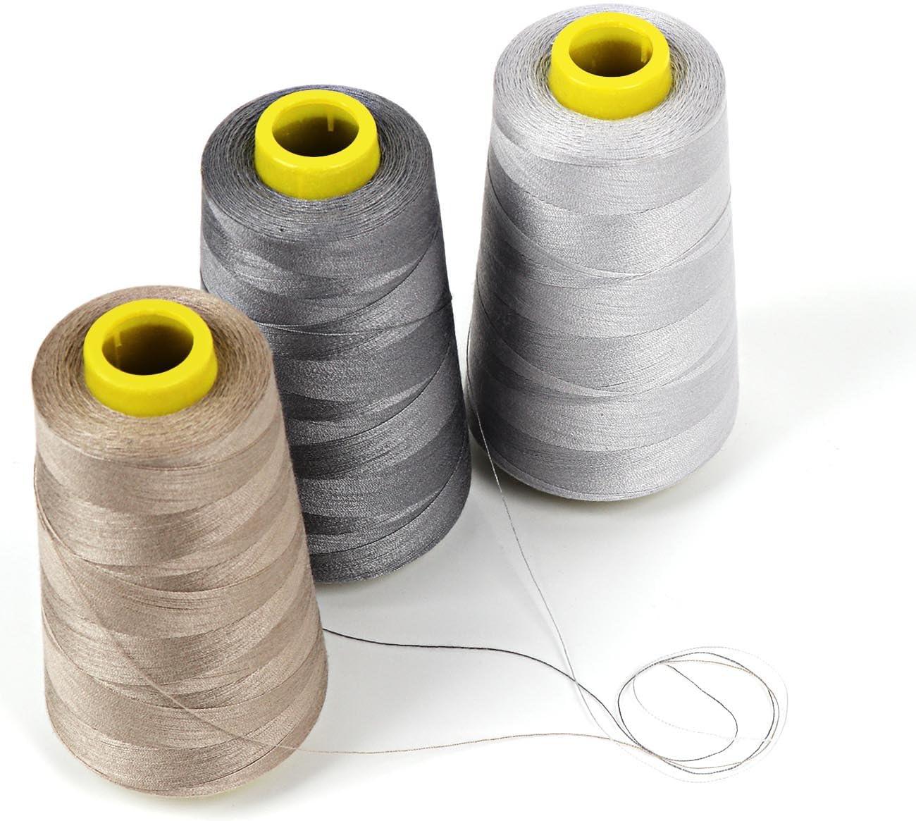 ilauke 3000 Yards Serger Thread of 4 Cones Each Spool 100% Polyester Sewing  Thread All Purpose Sewing Thread for Serger Sewing Machine, Overlock Cone
