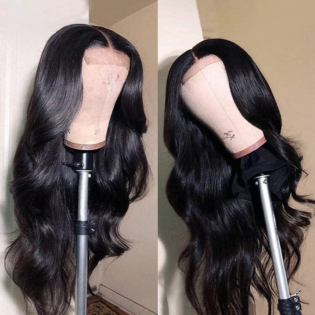 Straight 4x4 Lace Front Wigs for Black Women Human Hair Glueless  Transparent HD Lace Closure Human Hair Wigs Brazilian Virgin Hair Pre  Plucked 150% Density Natural Black 14inch 