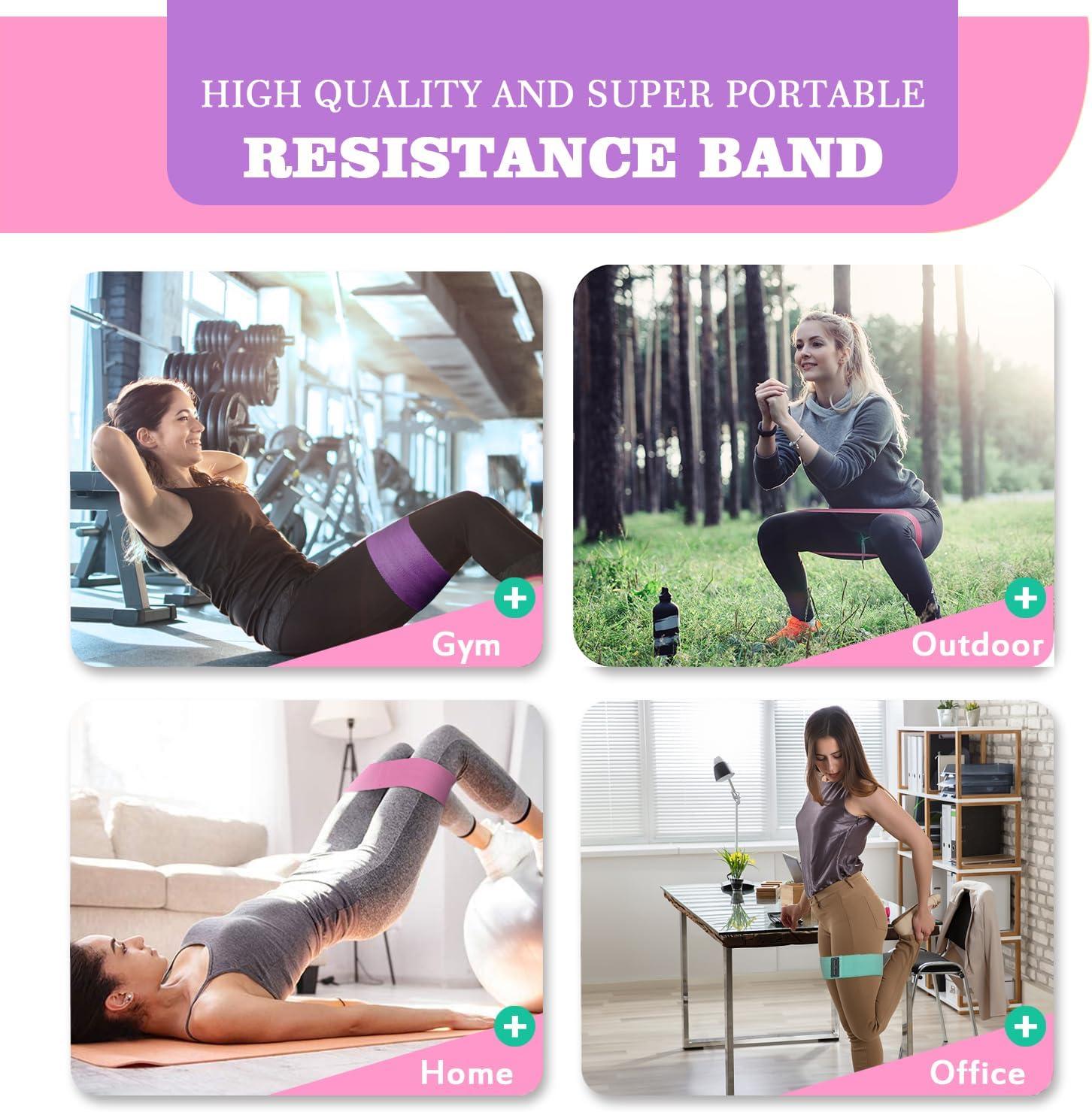 Resistance Loop Exercise Bands for Fitness | 5x Yoga Resistance Band