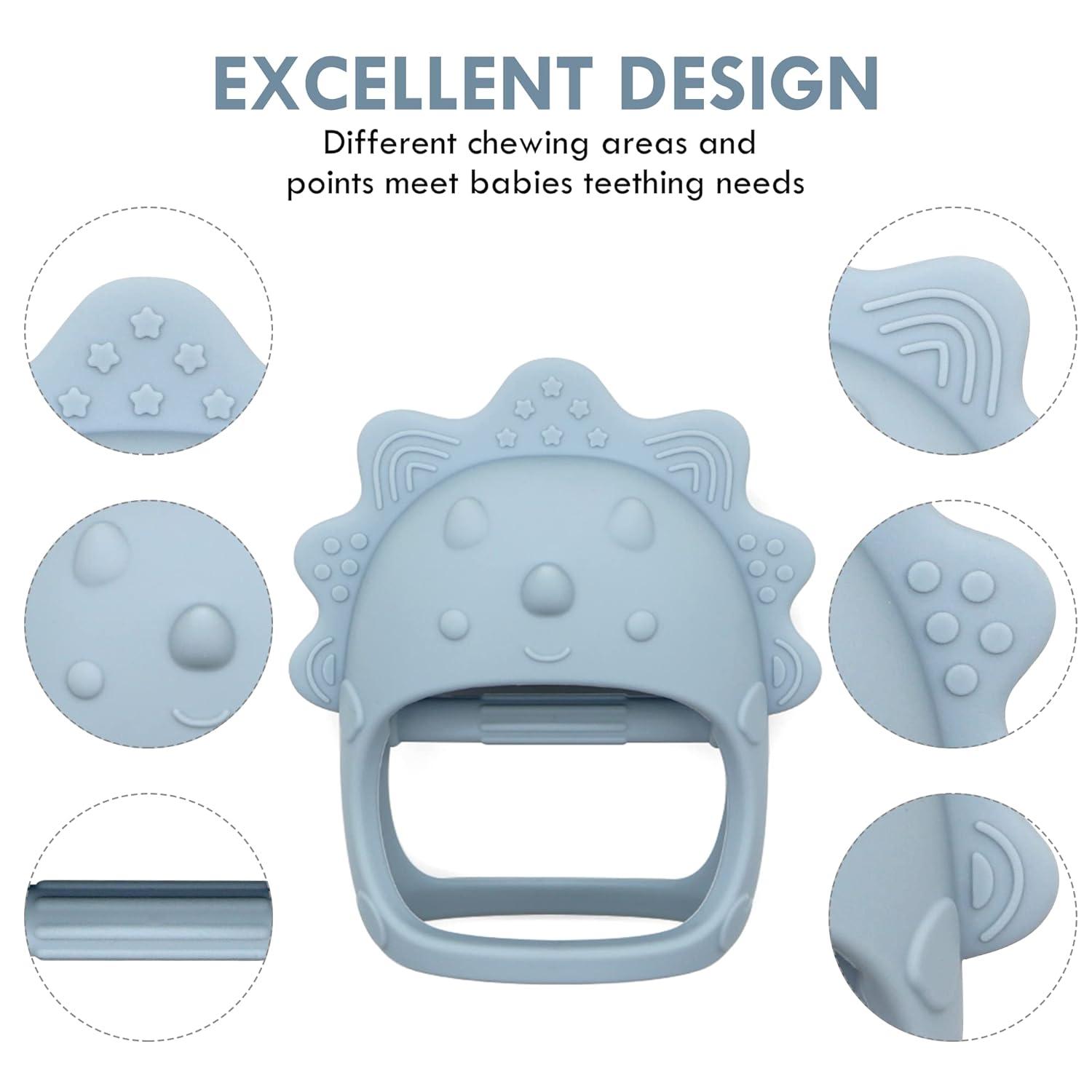 ME.FAN Baby Teething Toys 2 Pack Silicone Baby Teether Toy for