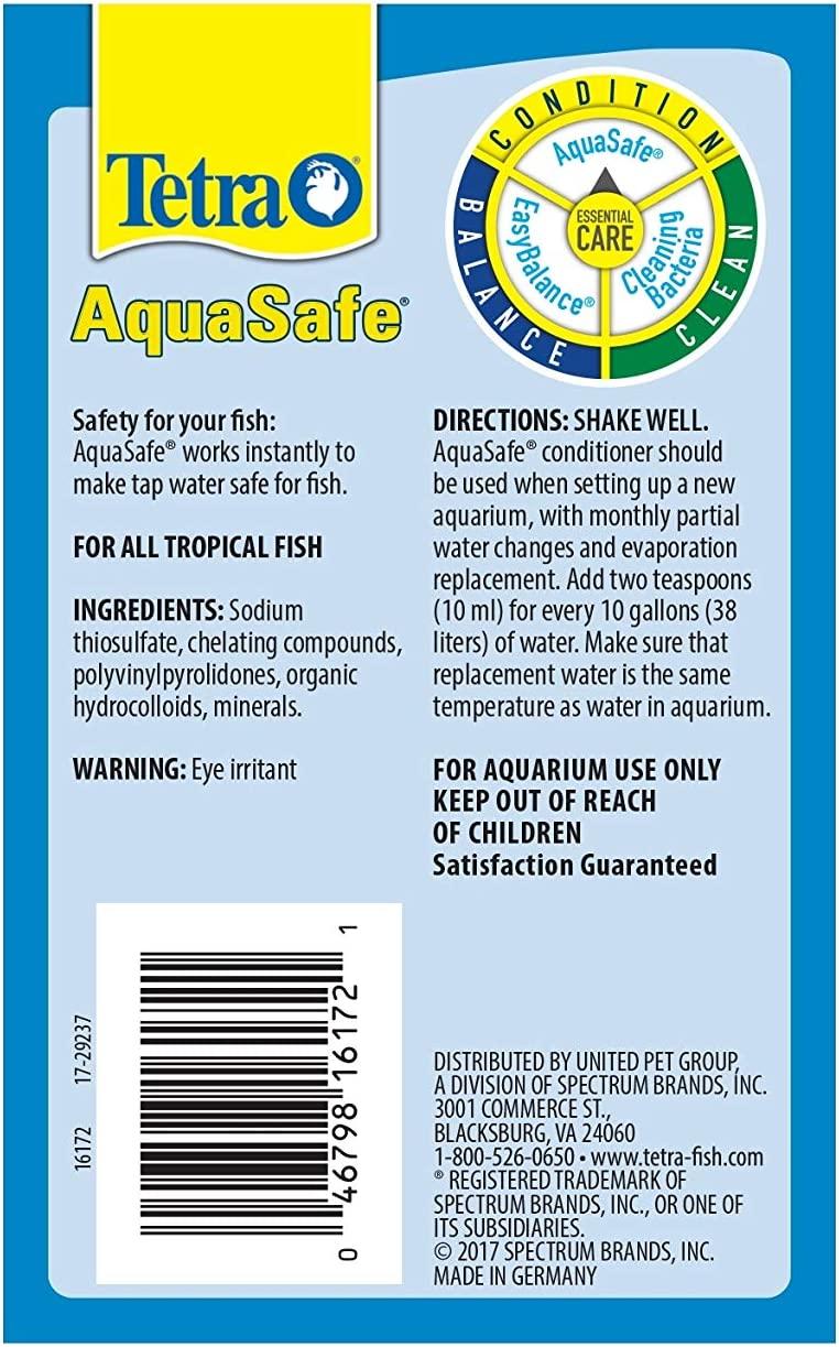  Tetra 16172 AquaSafe Fish Tank Water Conditioner, 8.45 fl oz :  Aquarium Treatments : Pet Supplies