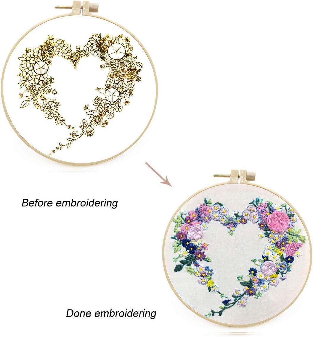 Stamped Embroidery Kit for Beginners with Pattern