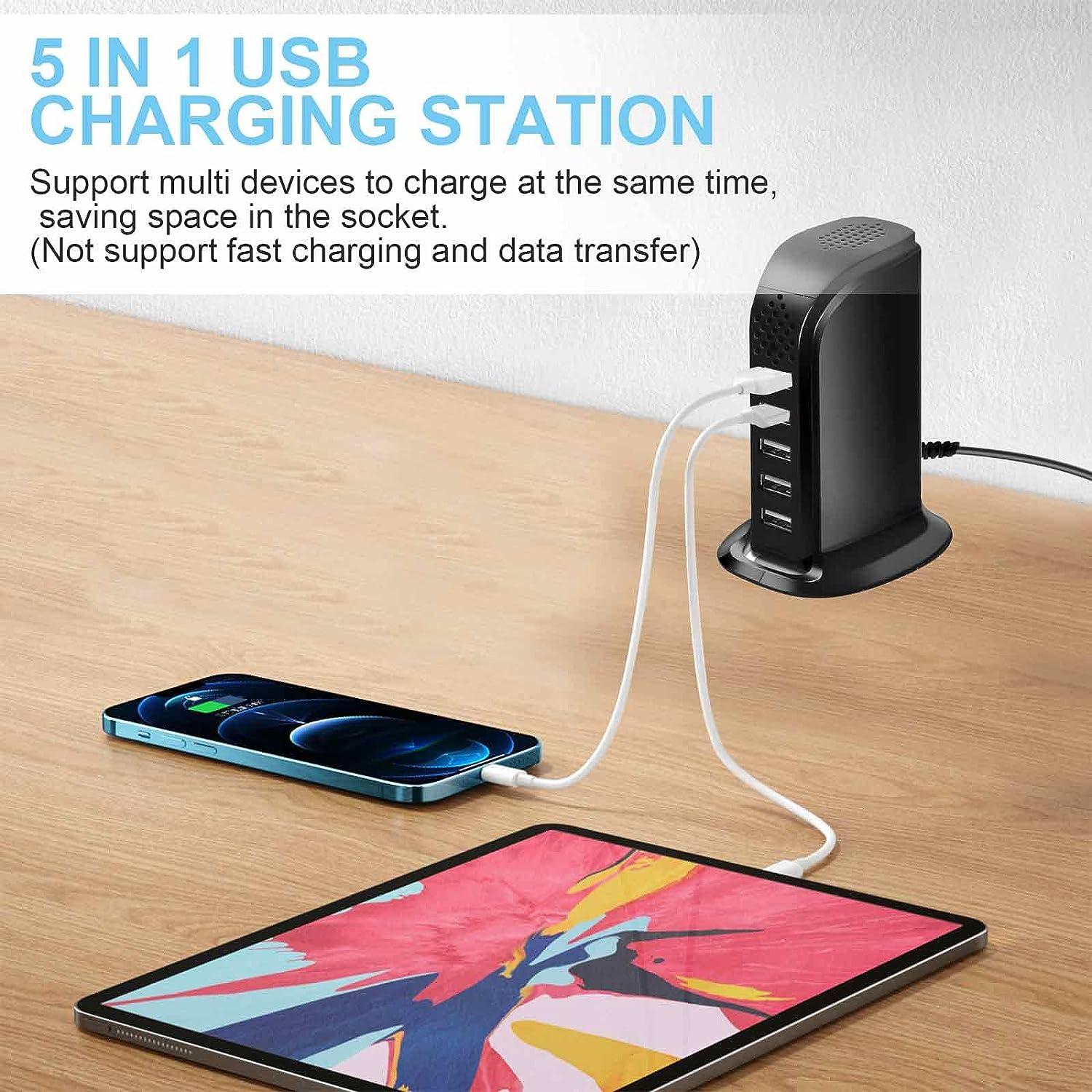 USB 5 port charging station
