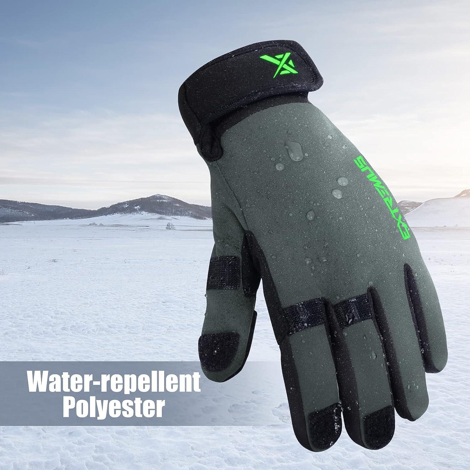  Extremus Winter Gloves - Touchscreen Water Resistant Warm  Fishing Gloves For Cold Weather - Men And Womens Gloves For Ice Fishing