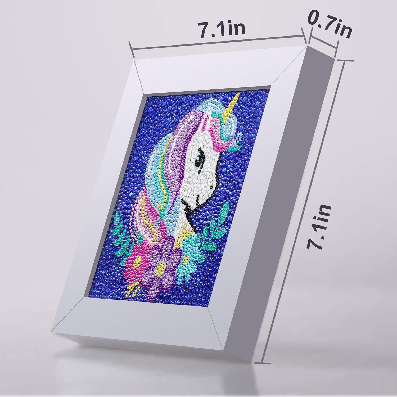 5D Diamond Painting Kit for Kids with Wooden Frame Easy Small