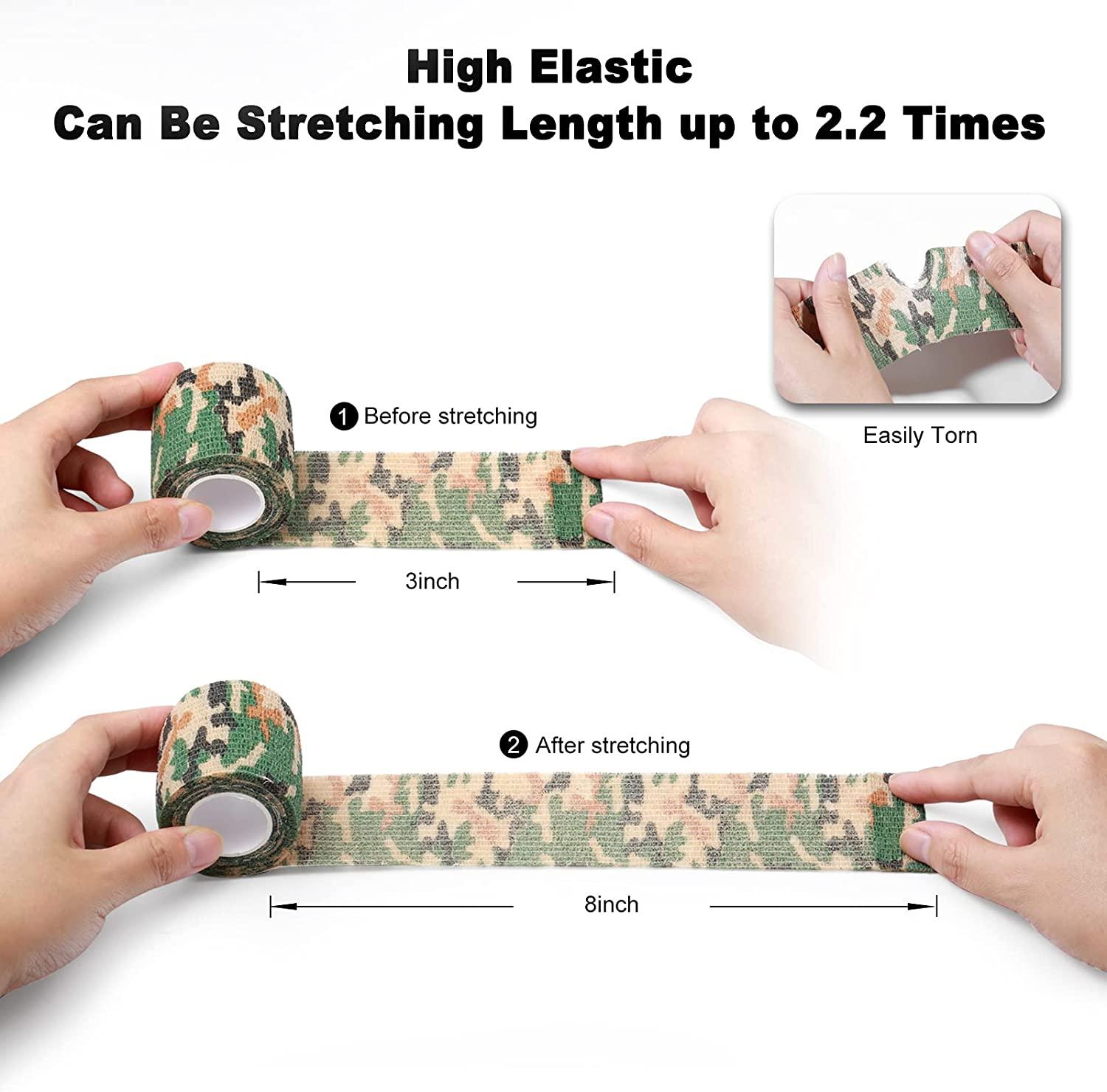  FRESINIDER 9 Rolls Self Adhesive Wrap Athletic Tape Gauze,  Breathable Elastic Cohesive Bandage for Sports Injury & Pet (7 Pcs 2x 5  Yards + 2 Pcs 1 X 5 Yards) (Pink) : Health & Household