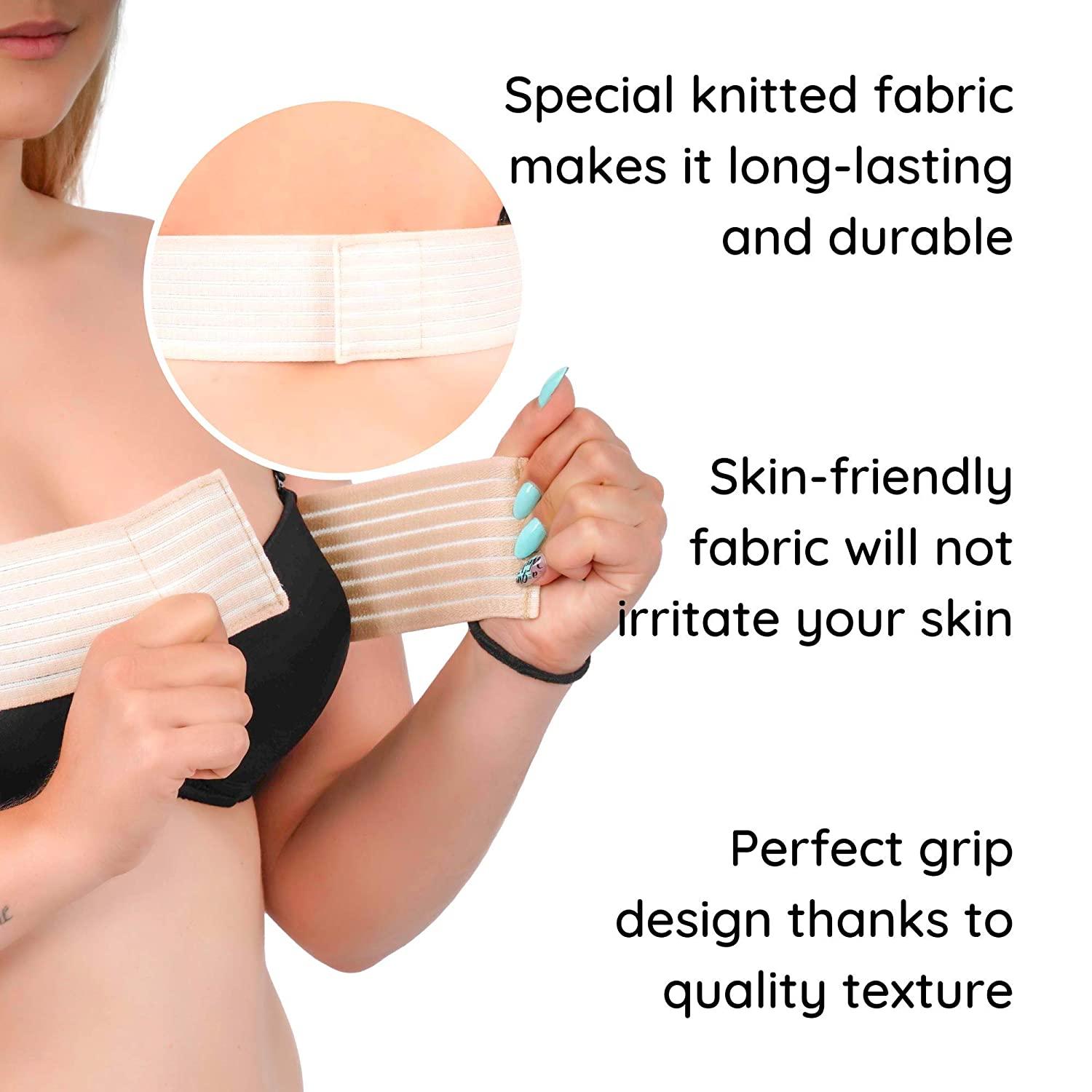 Breast Implant Stabilizer Band, Post Surgery Compression Support Strap for  Breast Augmentation, Reduction, Lift, Chest Belt, One Size Fits All (Beige)
