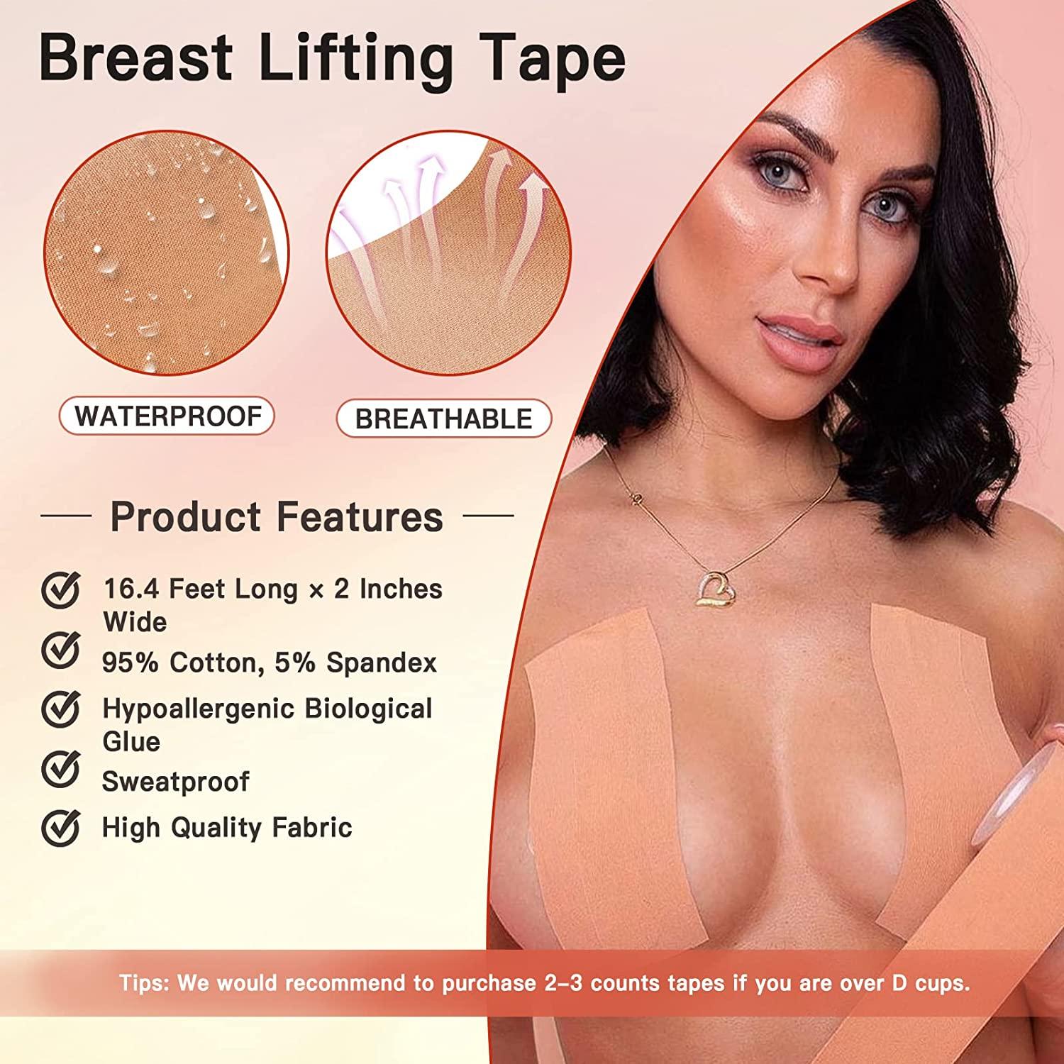 Boob Lift Tape For Large Breasts, Boobytape For Breast Lift Sweat