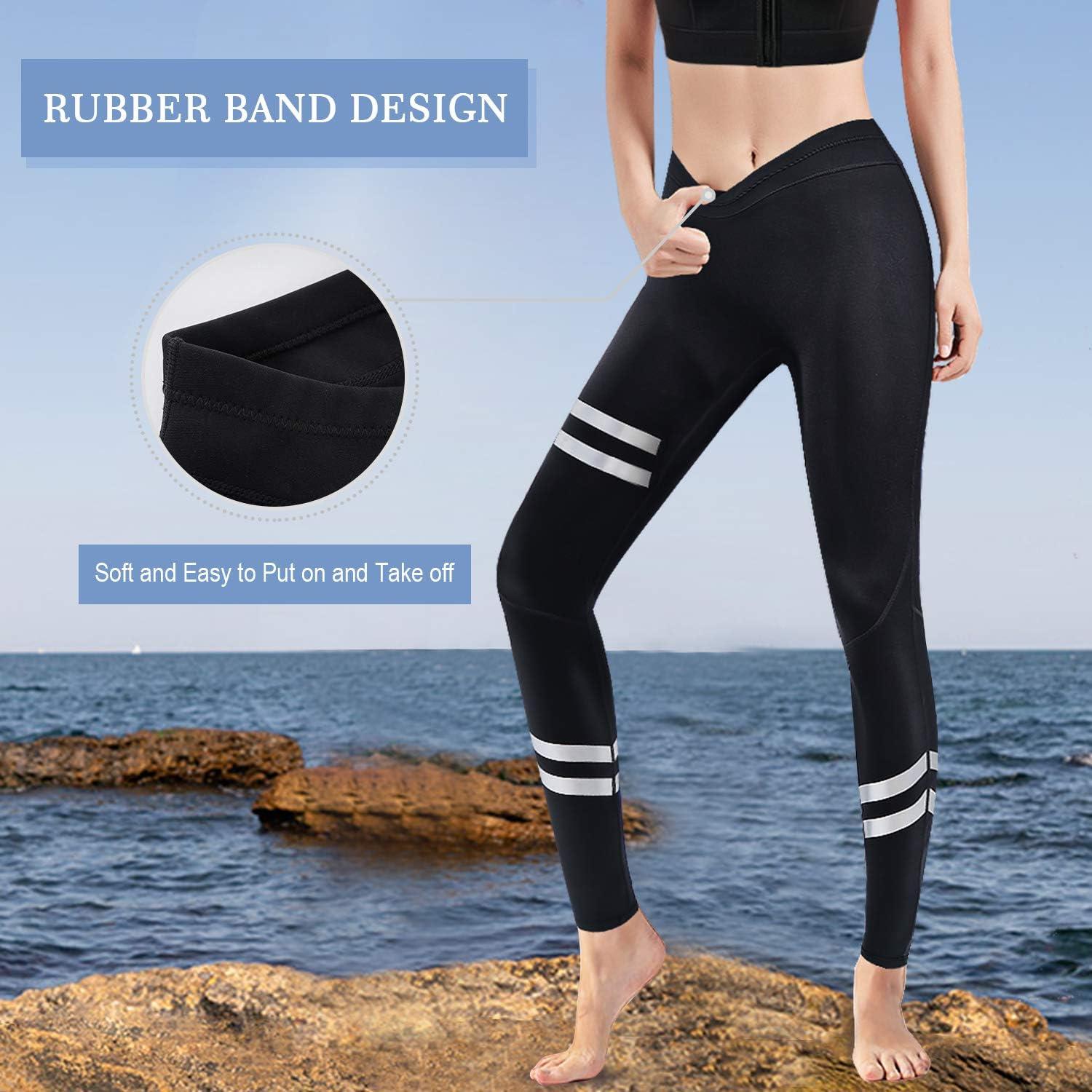 CtriLady Womens Wetsuit Long Pants,1.5mm Neoprene Pants Wetsuit Legging  Keep Warm for Swimming Surfing Diving Kayaking