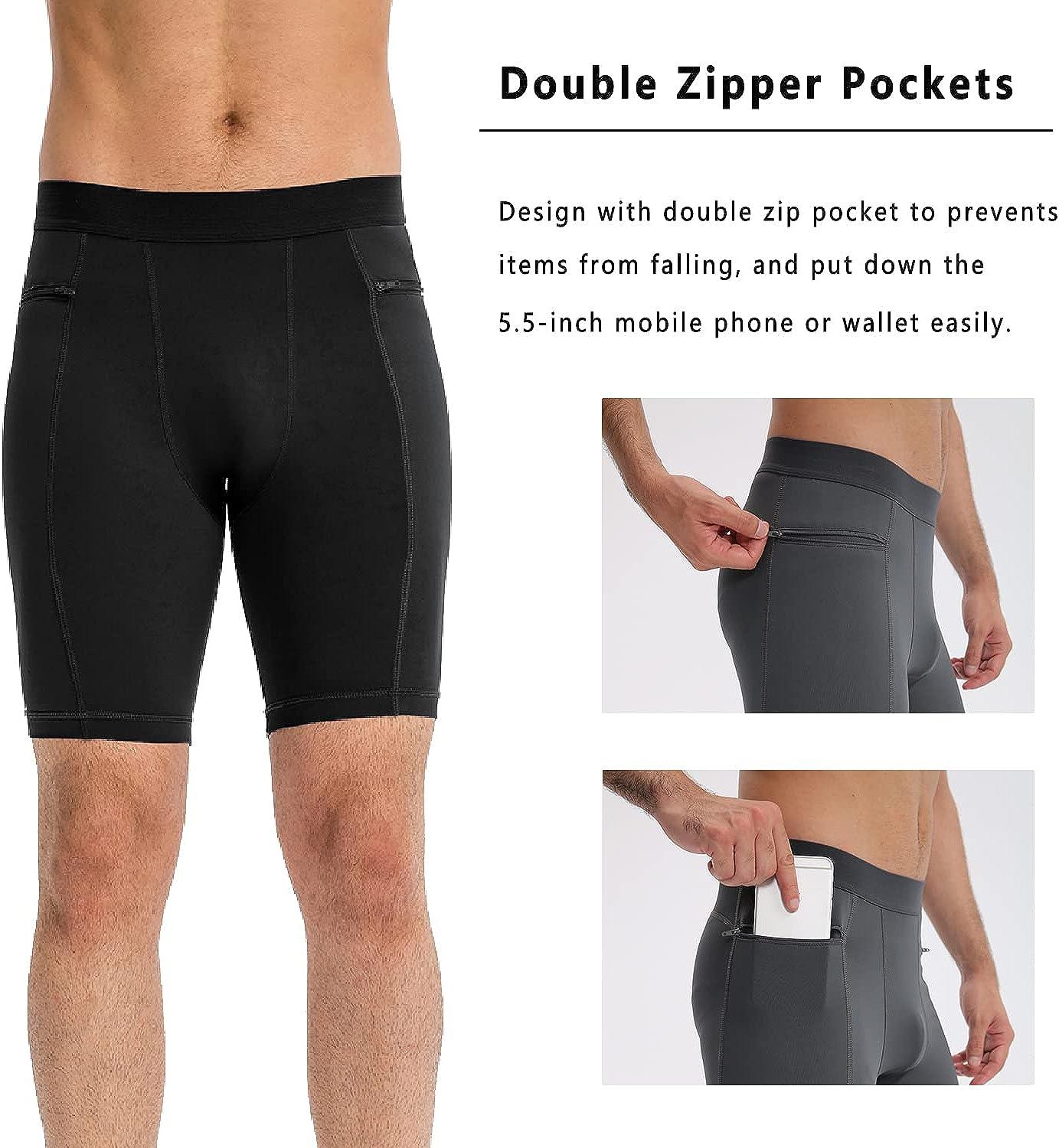 Men Compression Shorts Athletic Tight Underwear Pants Legging Sport  Training