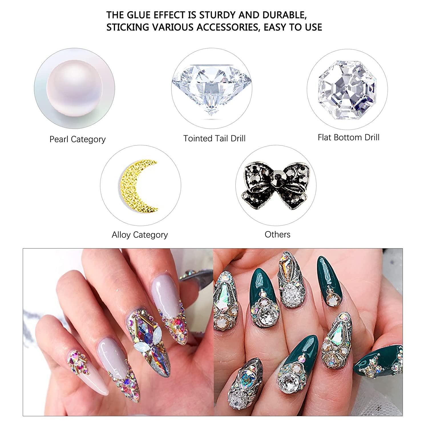 Rhinestone Glue For Nails 10ml 3D Diamond Jewelry Nail Gems Glue