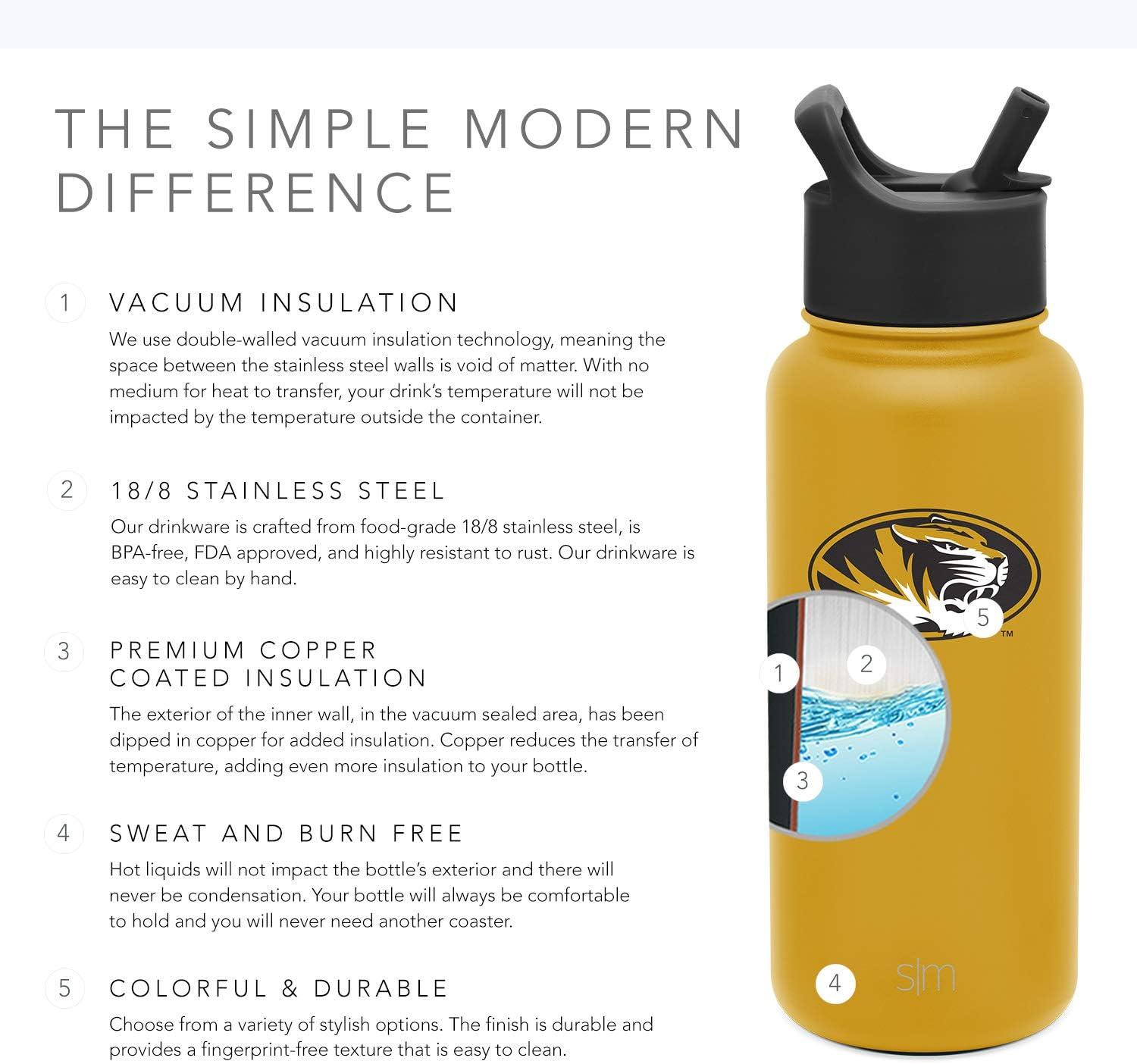 Simple Modern Officially Licensed NFL Water Bottle with Straw Lid Insulated  Stainless Steel Thermos Gift | Summit Collection | 32oz