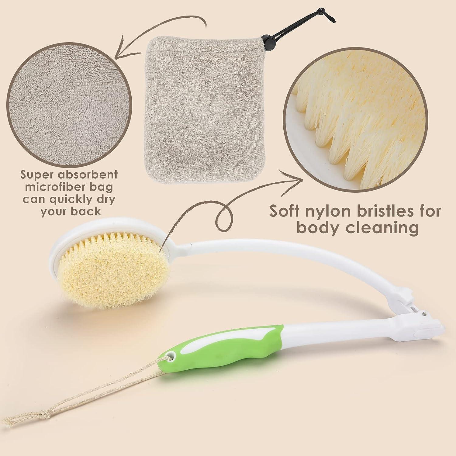 Soft Bristle Cleaning Brushes Multi-function Curved Long Handle