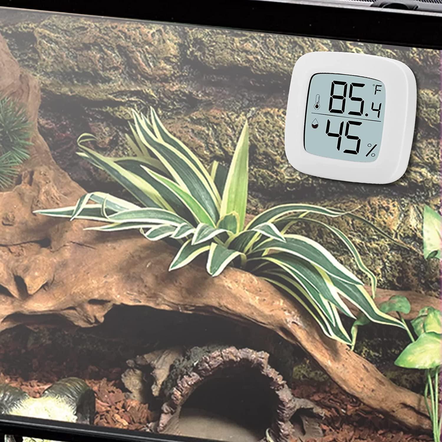Aggforbl Digital Display Reptile Terrarium Thermometer Hygrometer  High-Accuracy Reptile Tank Thermometer and Hygrometer Suitable for Reptiles  and Amphibians 