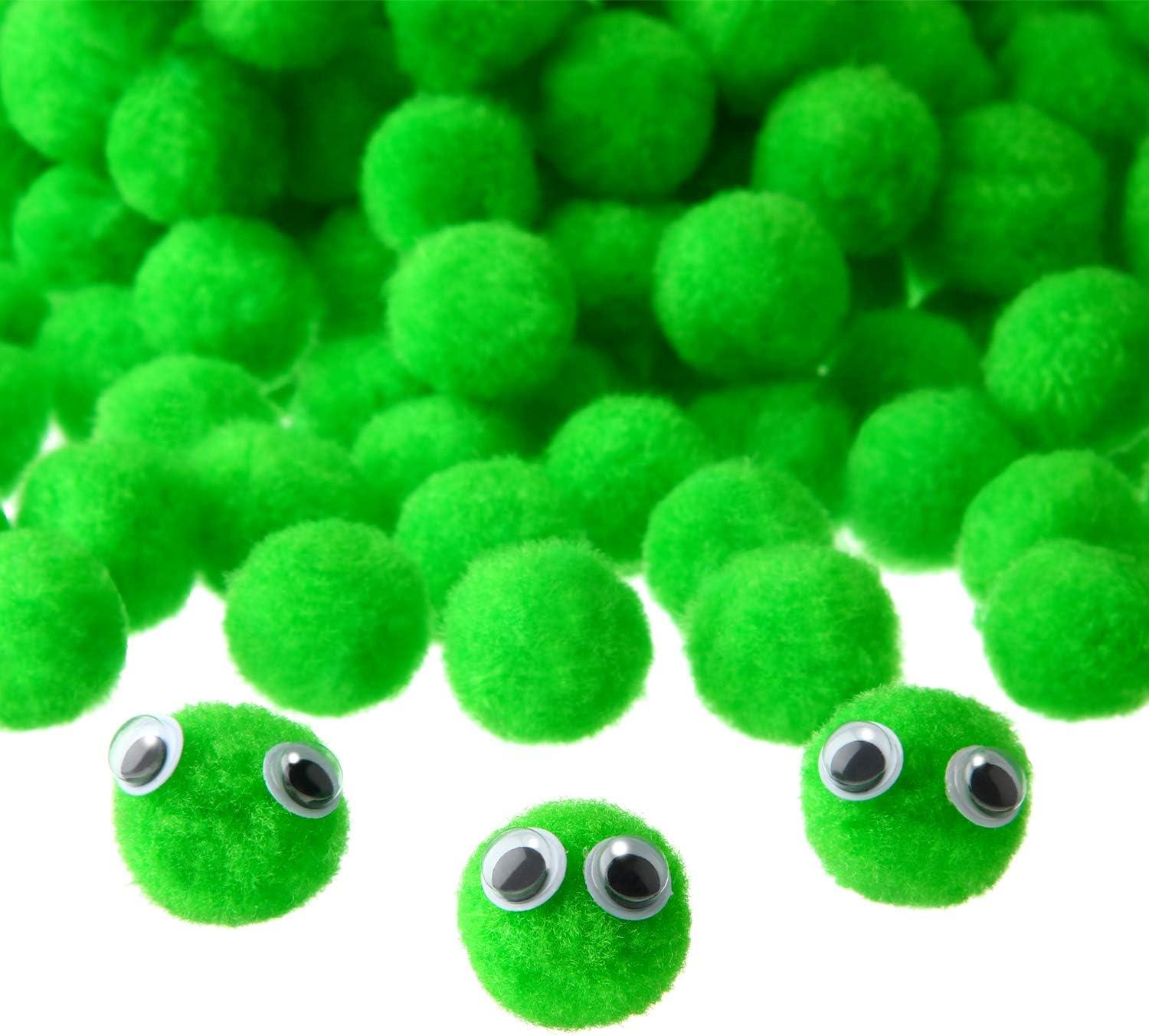1-1/2 inch Neon Green Craft Pom Poms 50 Pieces Pom Pom Balls
