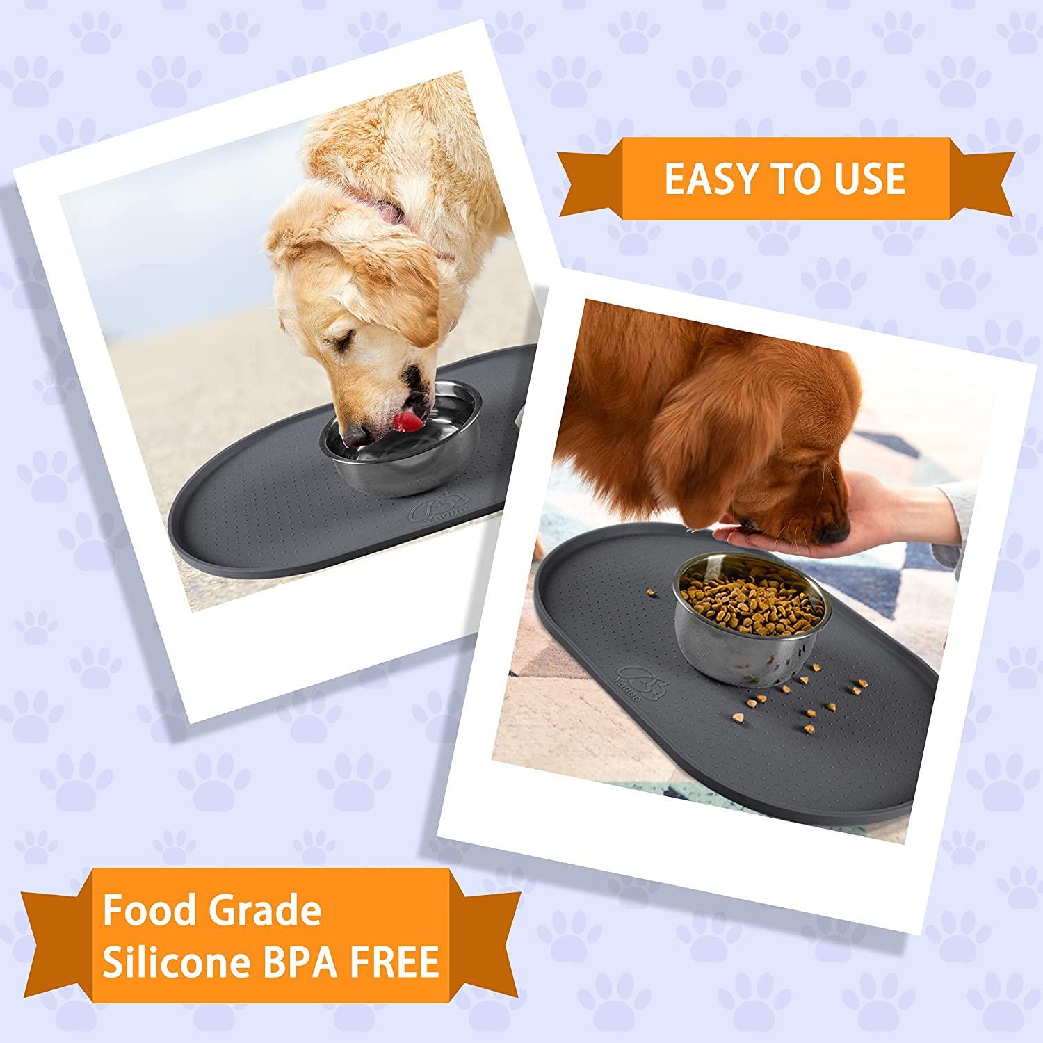 Dog Cat Food Mat Silicone Waterproof Food Mat Raised Edges Mat For Prevent  Food And Water Overflow Pet Food Tray For Dogs Cats U - AliExpress