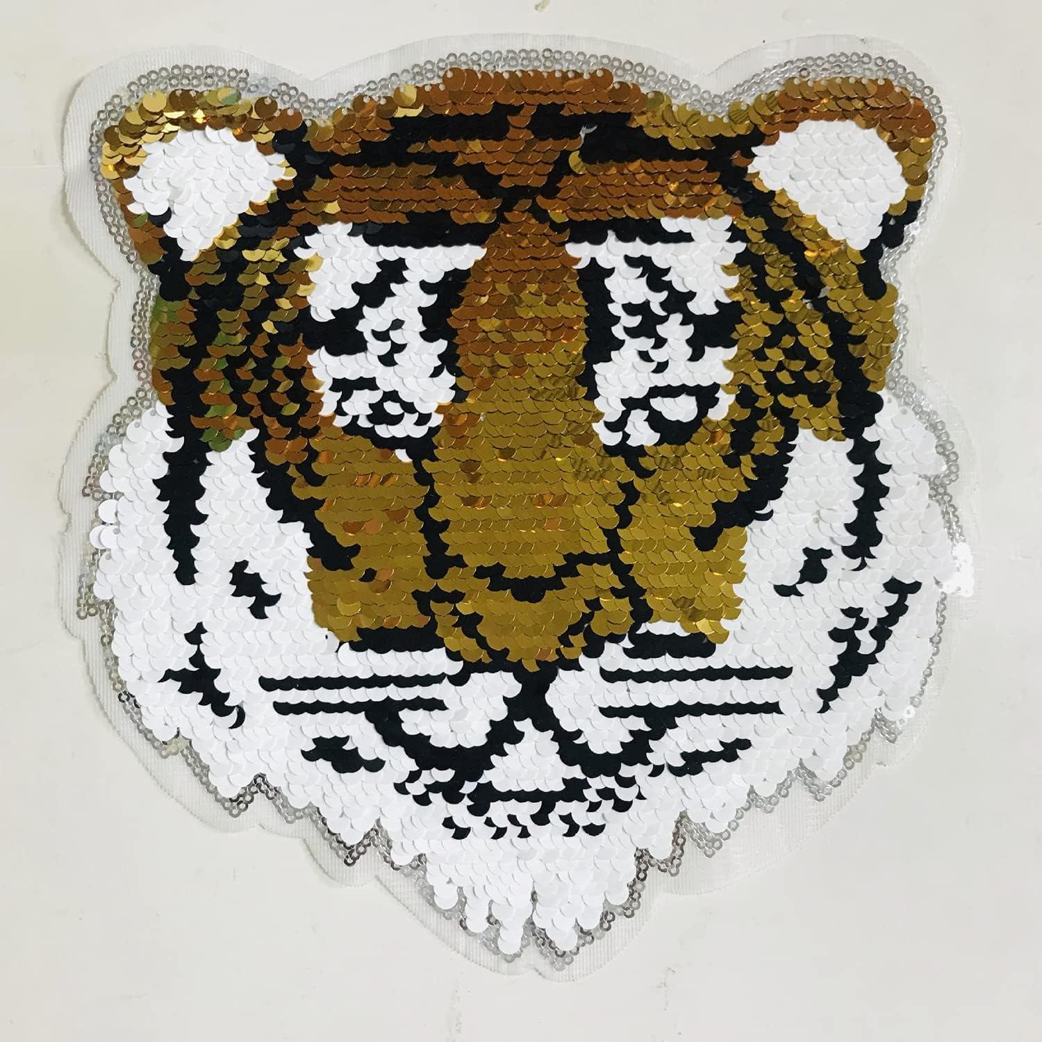Sequins Patch Leopard Head Diy Clothes Patches For Clothing Sew-on