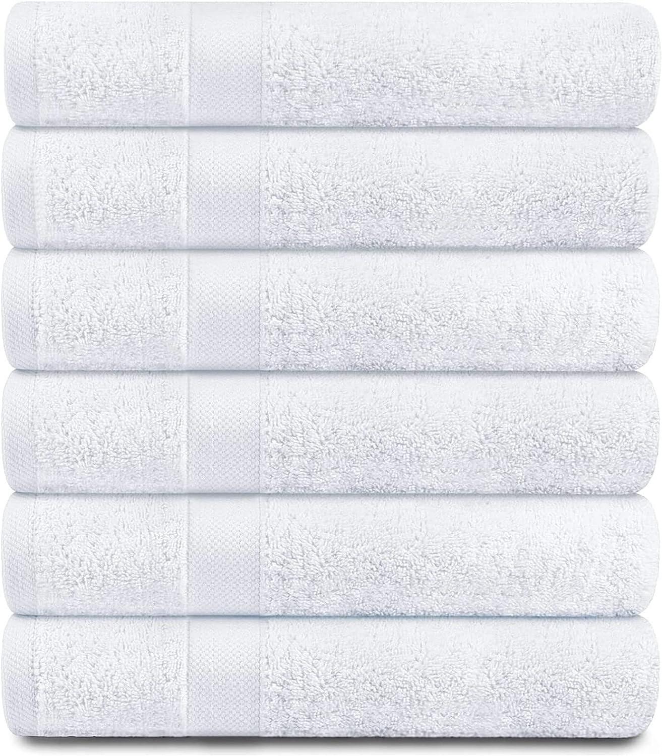  White Classic Luxury White Bath Towels Extra Large, 100% Soft  Cotton 700 GSM Thick 2Ply Absorbent Quick Dry Hotel Bathroom Towel for  Home, Gym, Pool, 27x54 Inch, White
