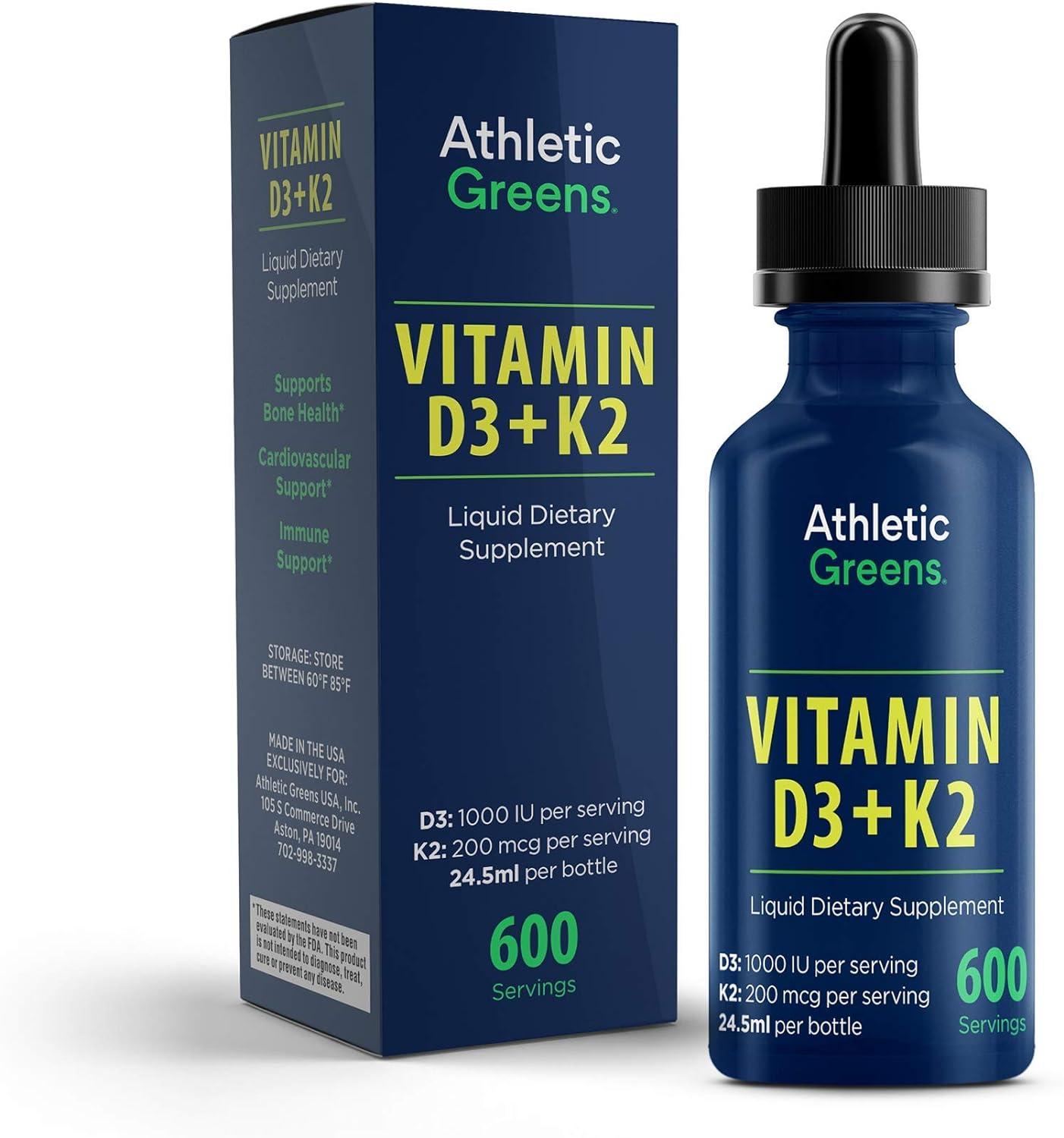 Balanced Vitamin D3 and K2 Liquid Formula From Athletic Greens 24.5 ml