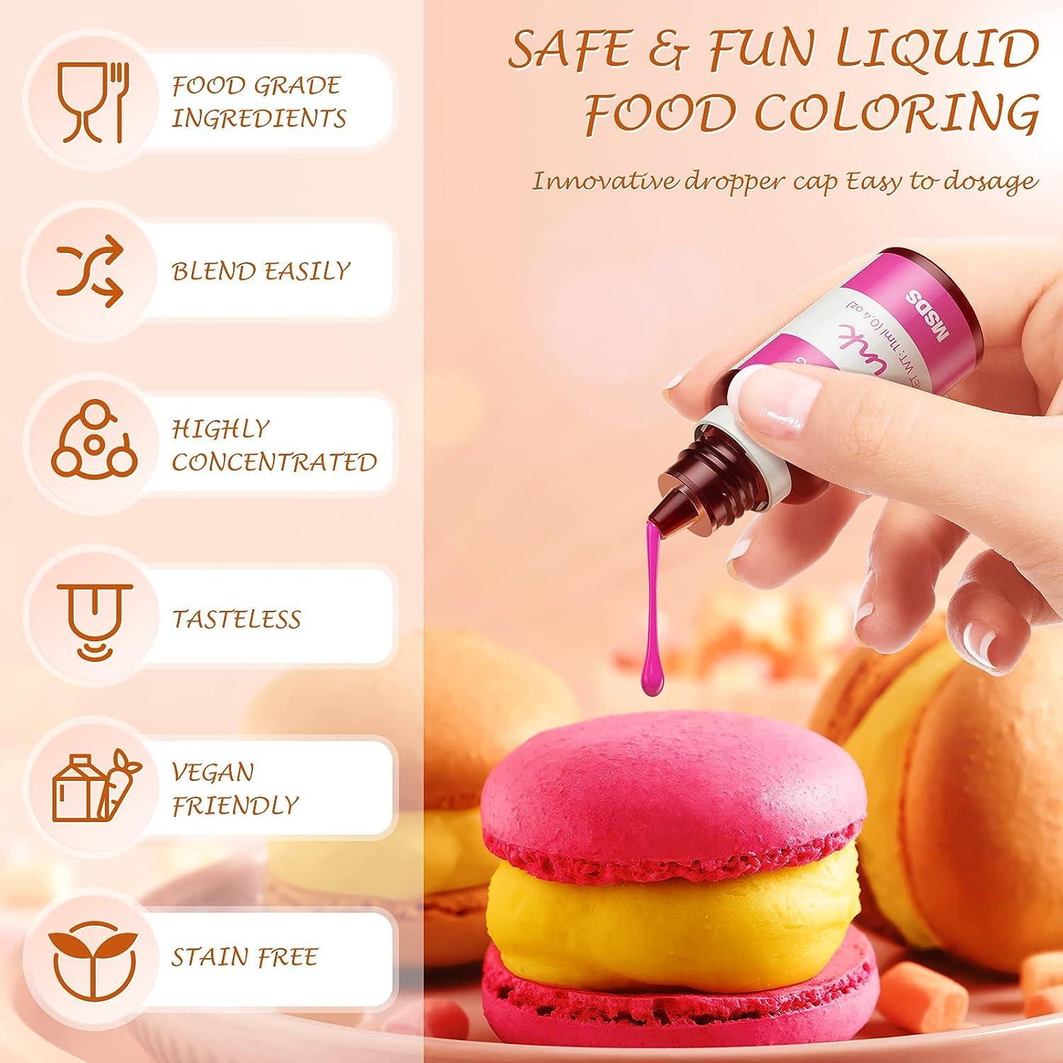 Liquid Droplet Sugar Tint Edible Color Pigment Cream Cake Food Coloring  Liquid