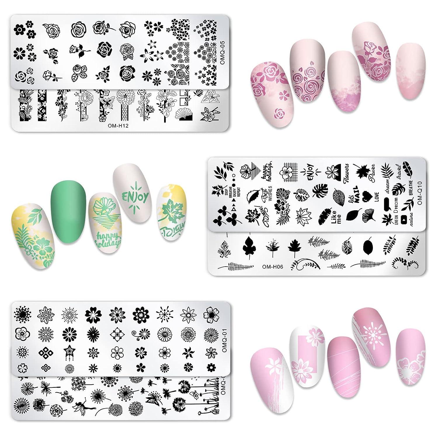 Whaline 6 Pieces Acrylic Stamp Block Clear Stamping Tools Set with