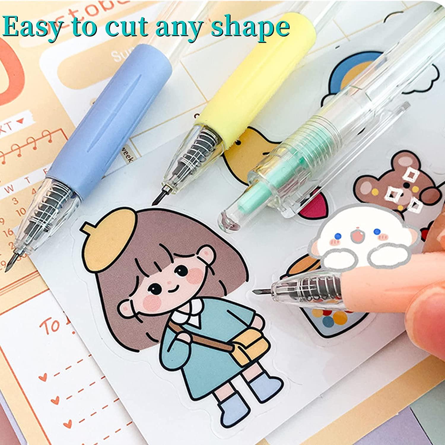 Kayannuo Clearance Cartoon Pattern Student Utility Knife Pen,Pen Shaped  Paper Cutting Knife DIY Clipping Tool 