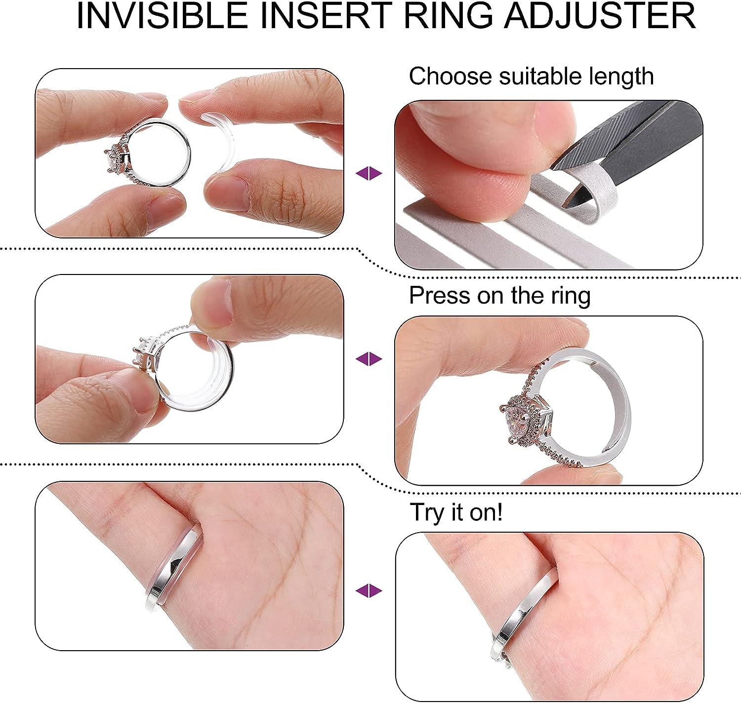 8 Measurement Clear Ring Resizer PVC Invisible Adjusters for Men