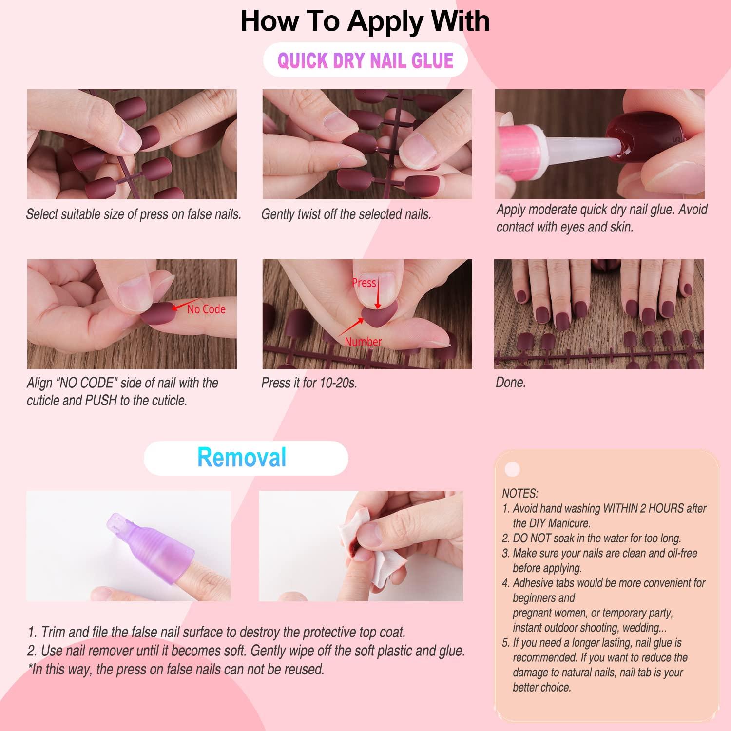 Press on Nail Tool Nail Glue Nail Sticker Glue Remover Nail Kit