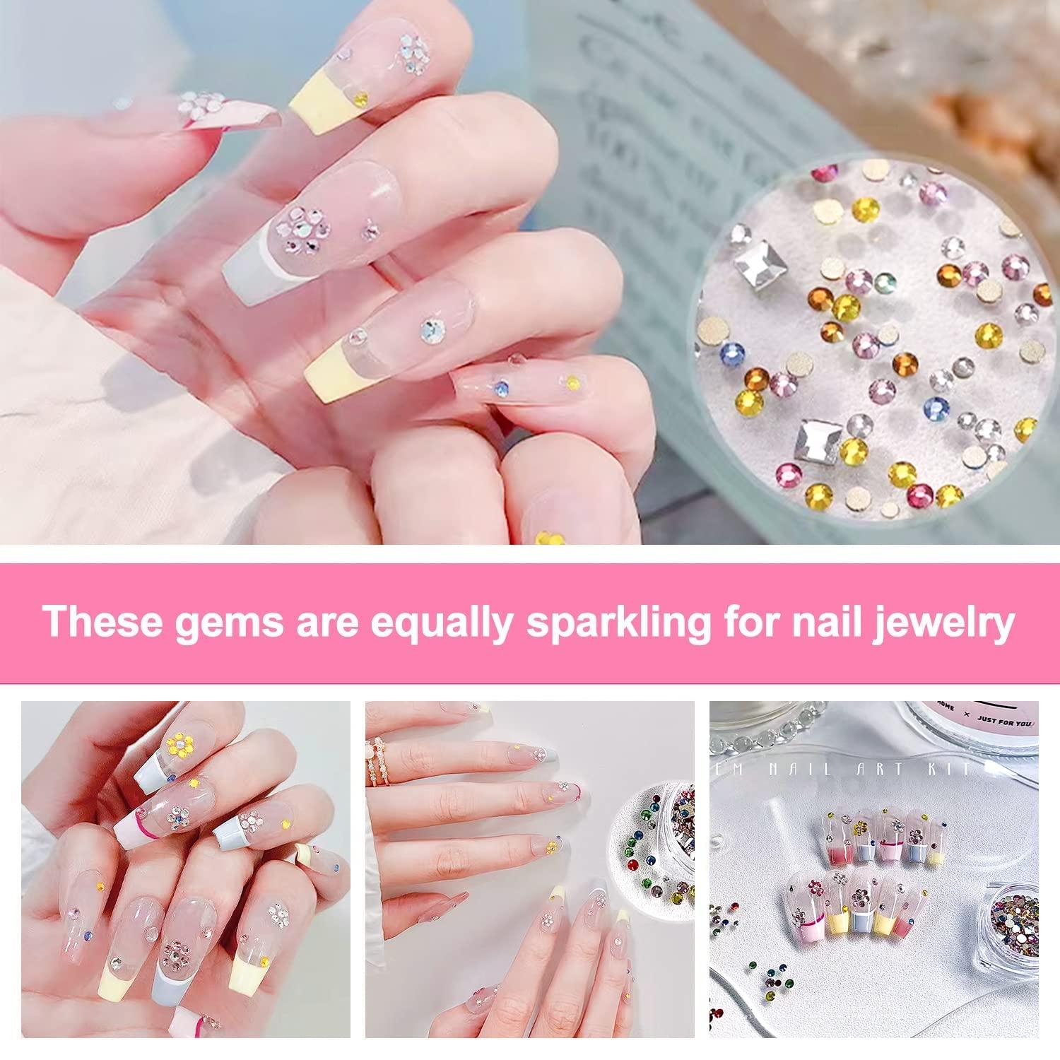 Tooth Gem Kit DIY Tooth Crystals Jewelry Kit with Curing Light Glue  Artificial Crystal Diamond Teeth Ornaments Party Decoration